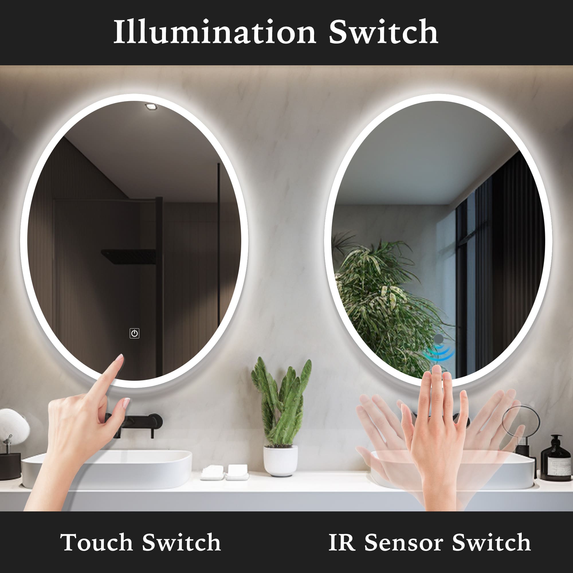 IocasteLEDMirrorTouchSwitchandIRSensorSwitch