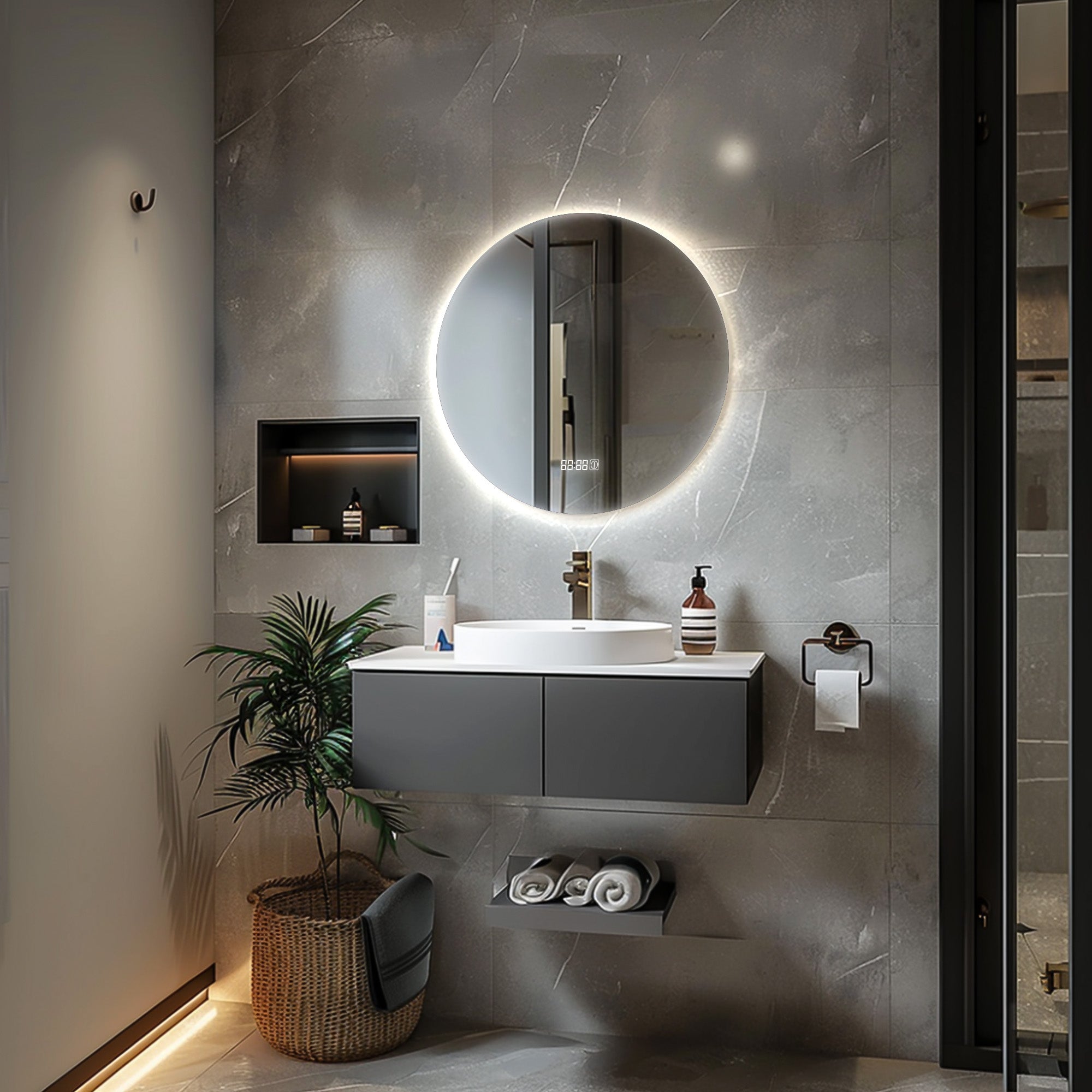 JUPITER Round Custom LED Mirror with Backlight