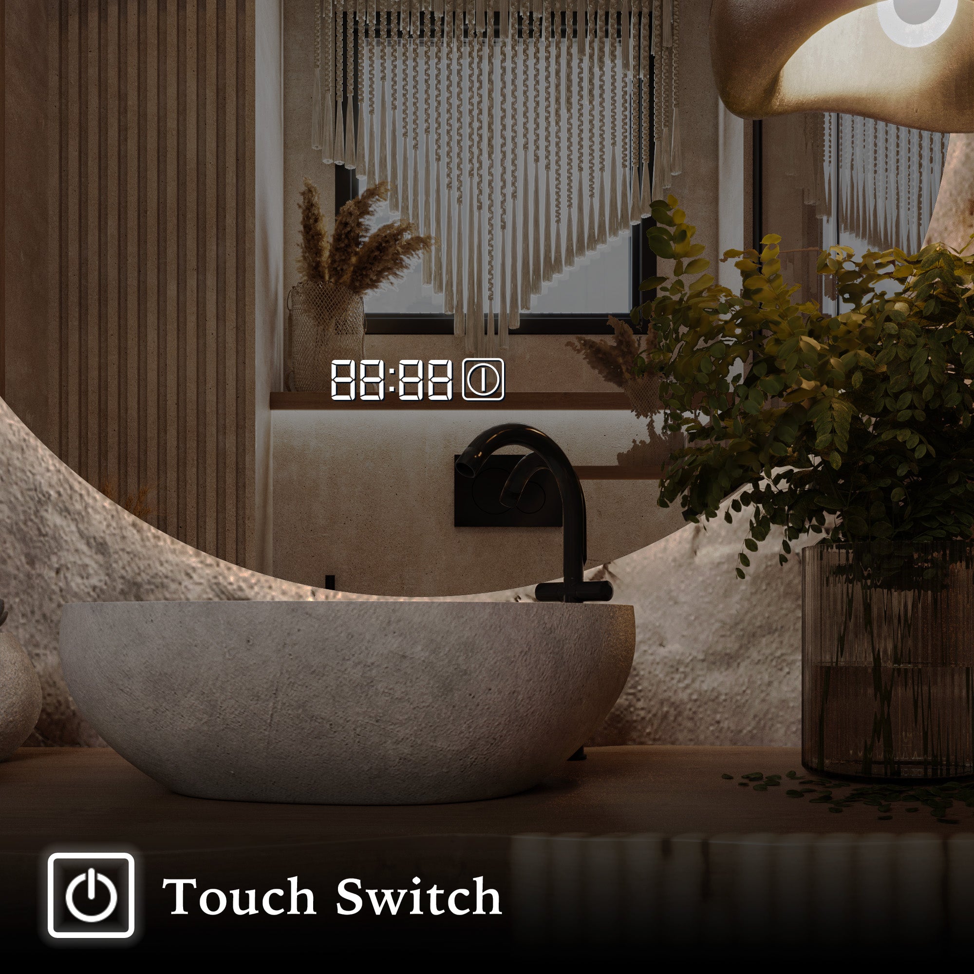 JUPITER Round Custom LED Mirror with Backlight