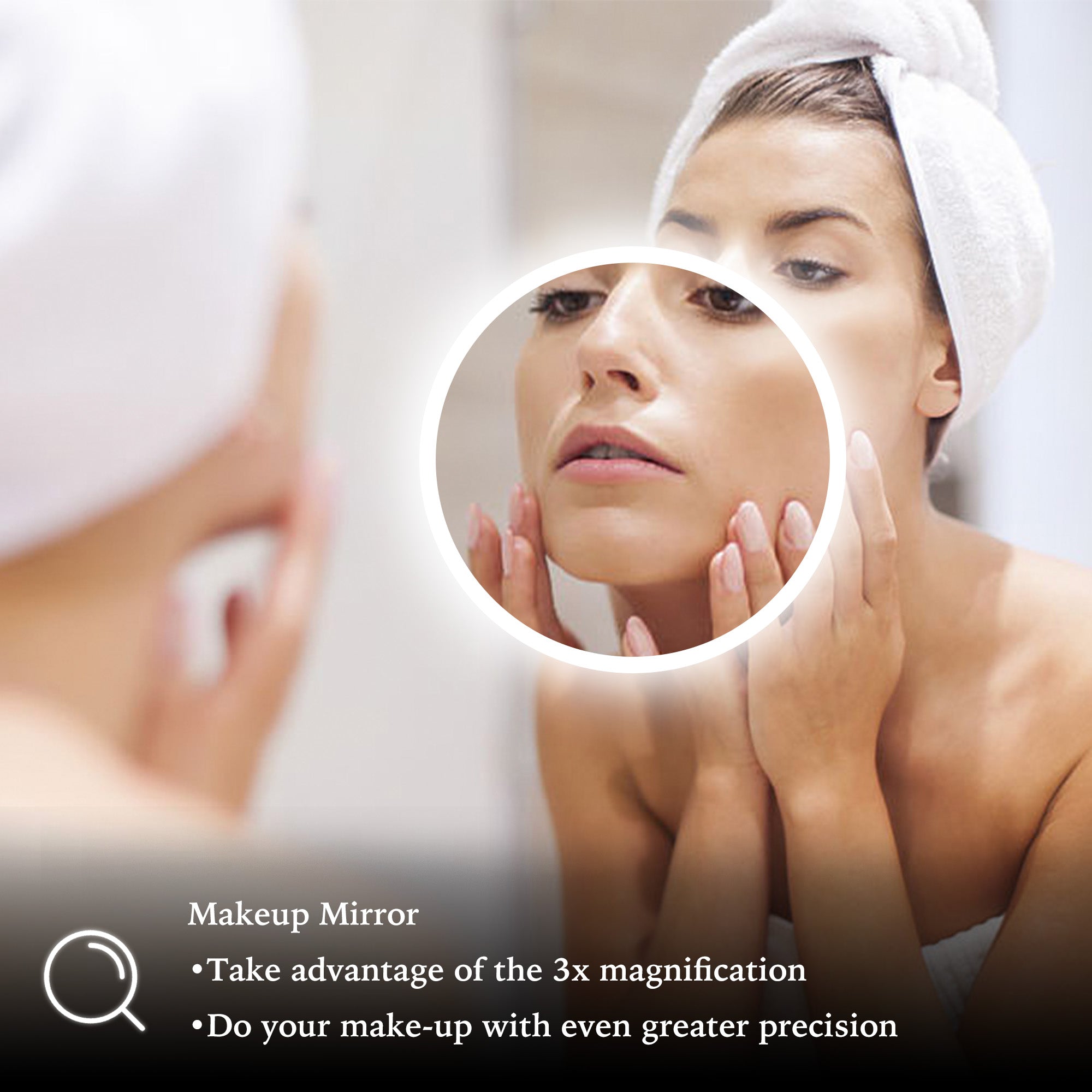 JUNO Round Custom LED Mirror with Acrylic Frame