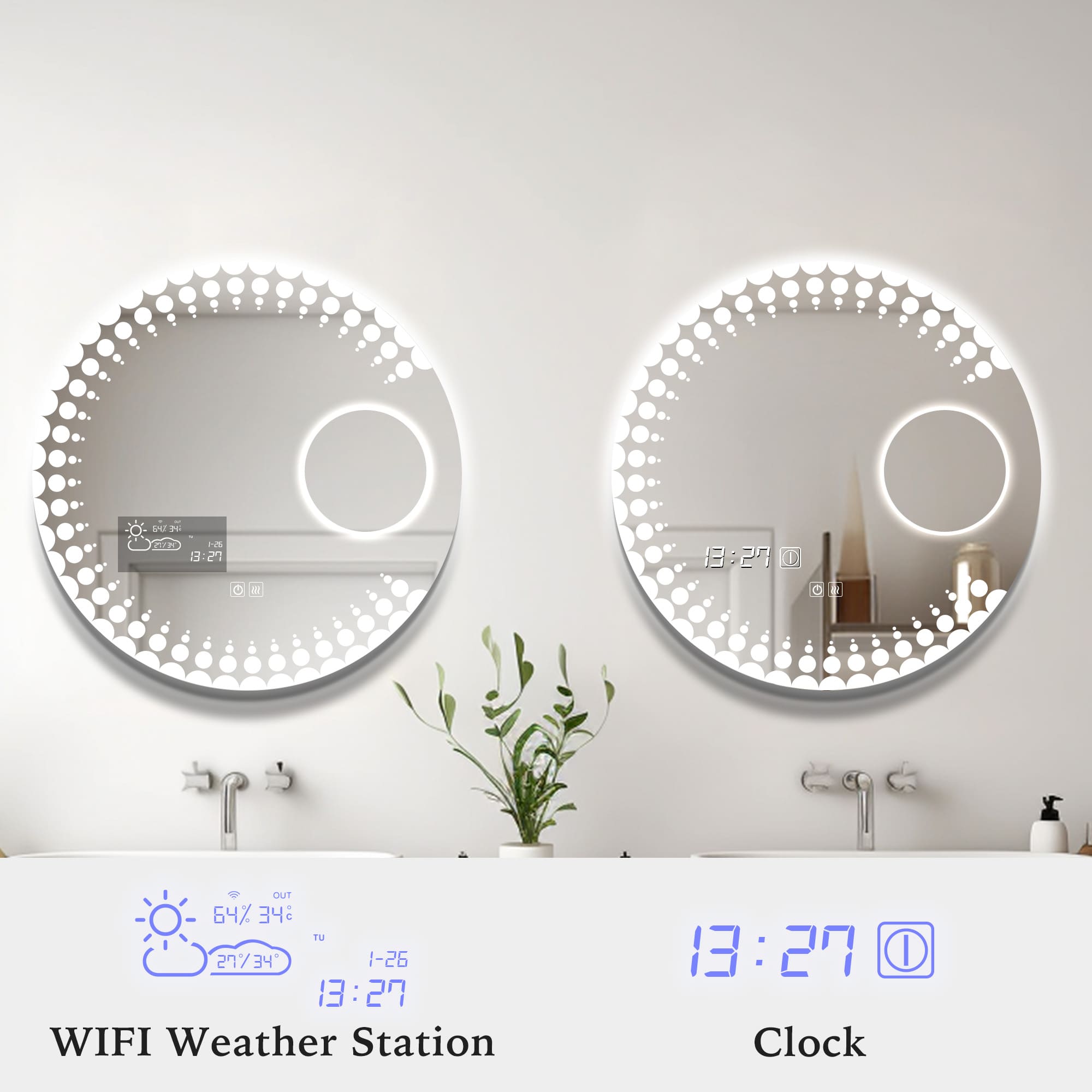 LEDALEDMirrorWIFIWeatherStation