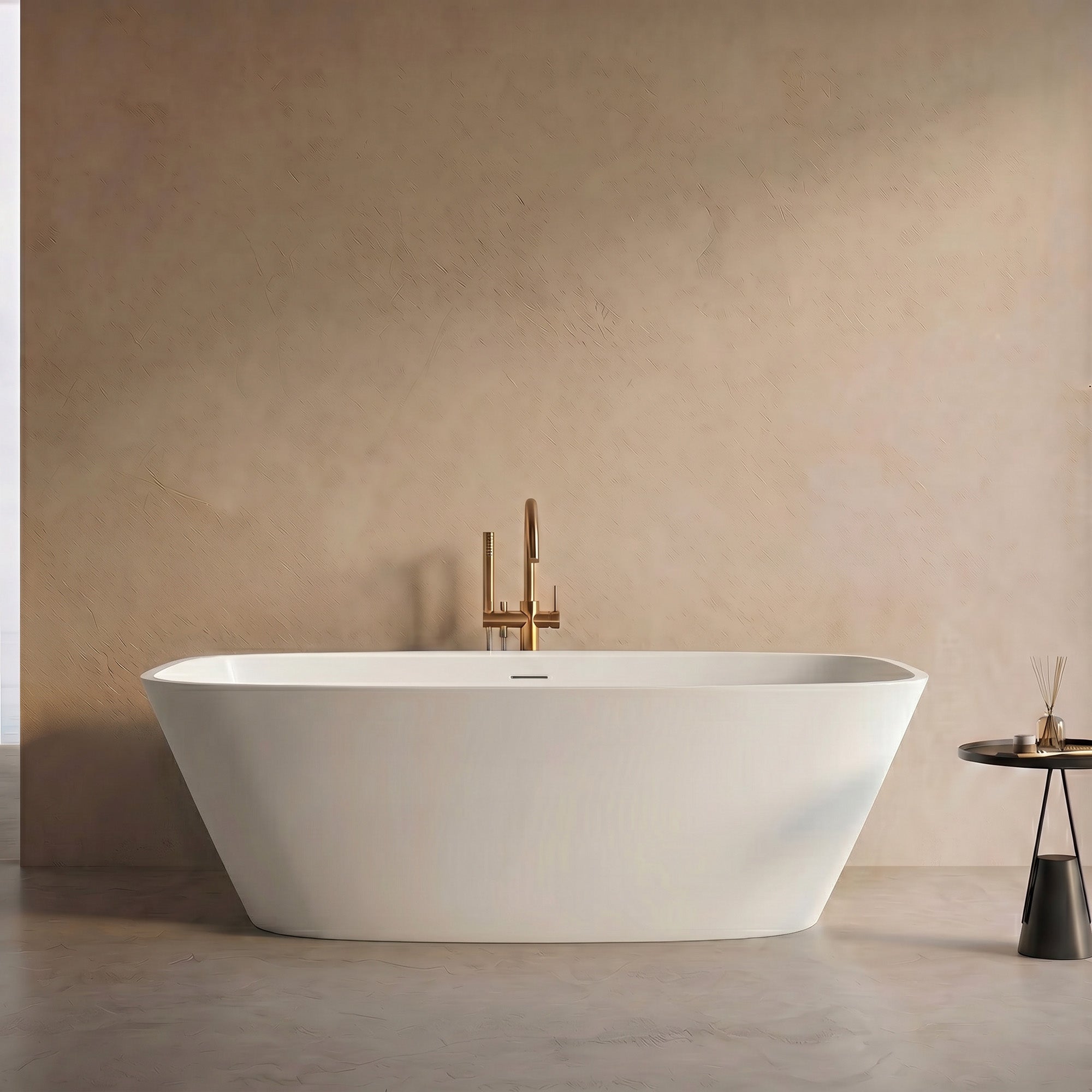 LYCARA Freestanding Soaking Bathtub 67" For Modern Bathroom Comfort