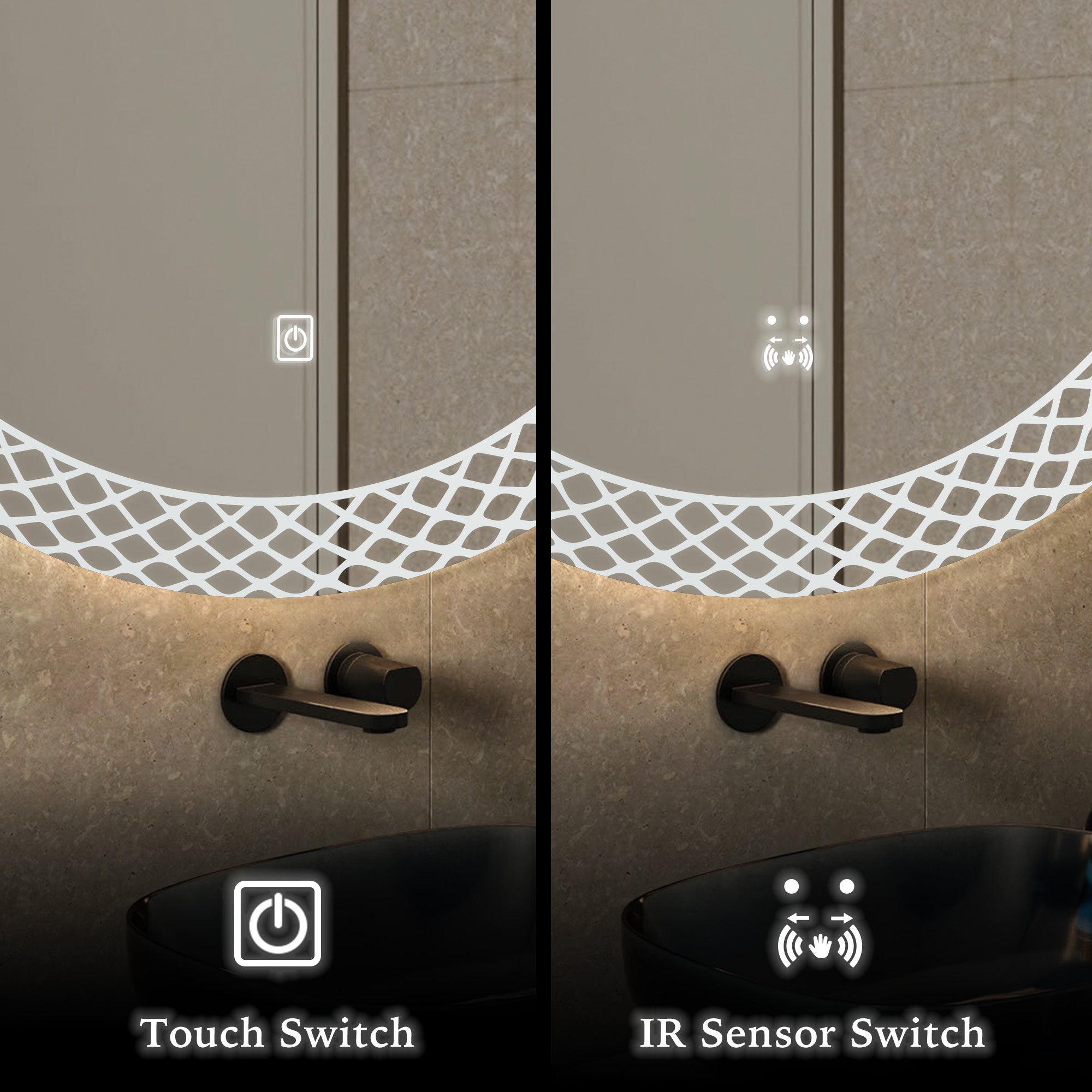 METIS Round Custom LED Mirror with Backlight