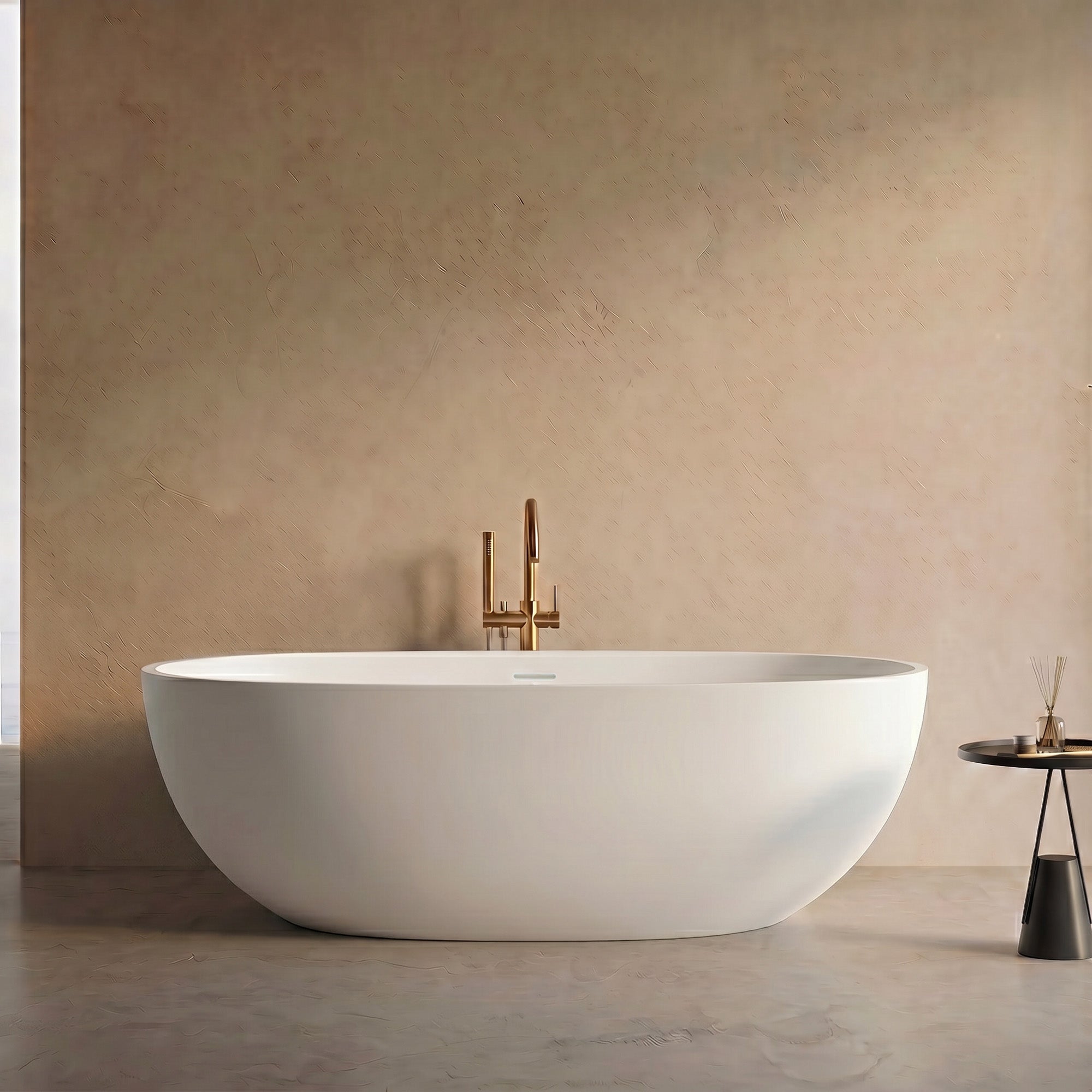 NOCTARA Freestanding Soaking Bathtub 67" For Two-Person Relaxation