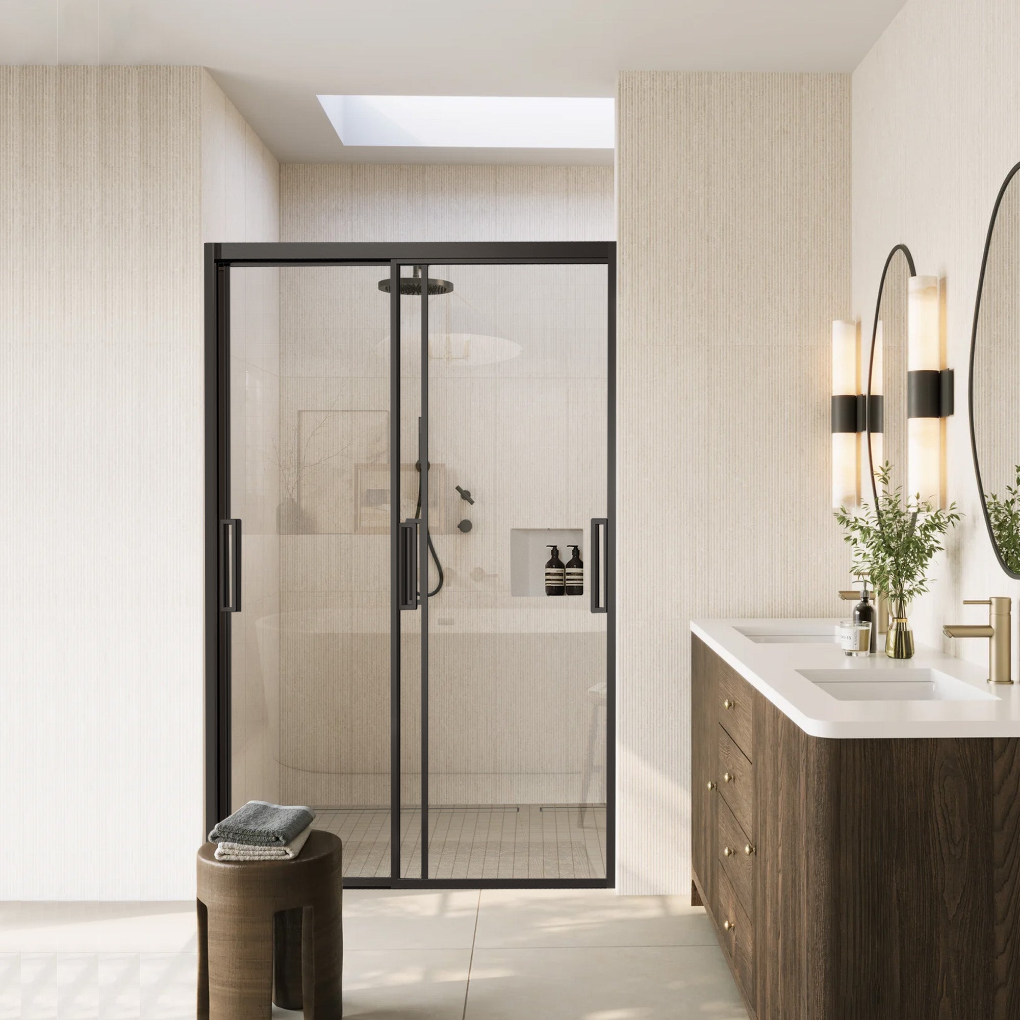 PHANTOM Customize Inline Shower Door with Ultra Clear Glass