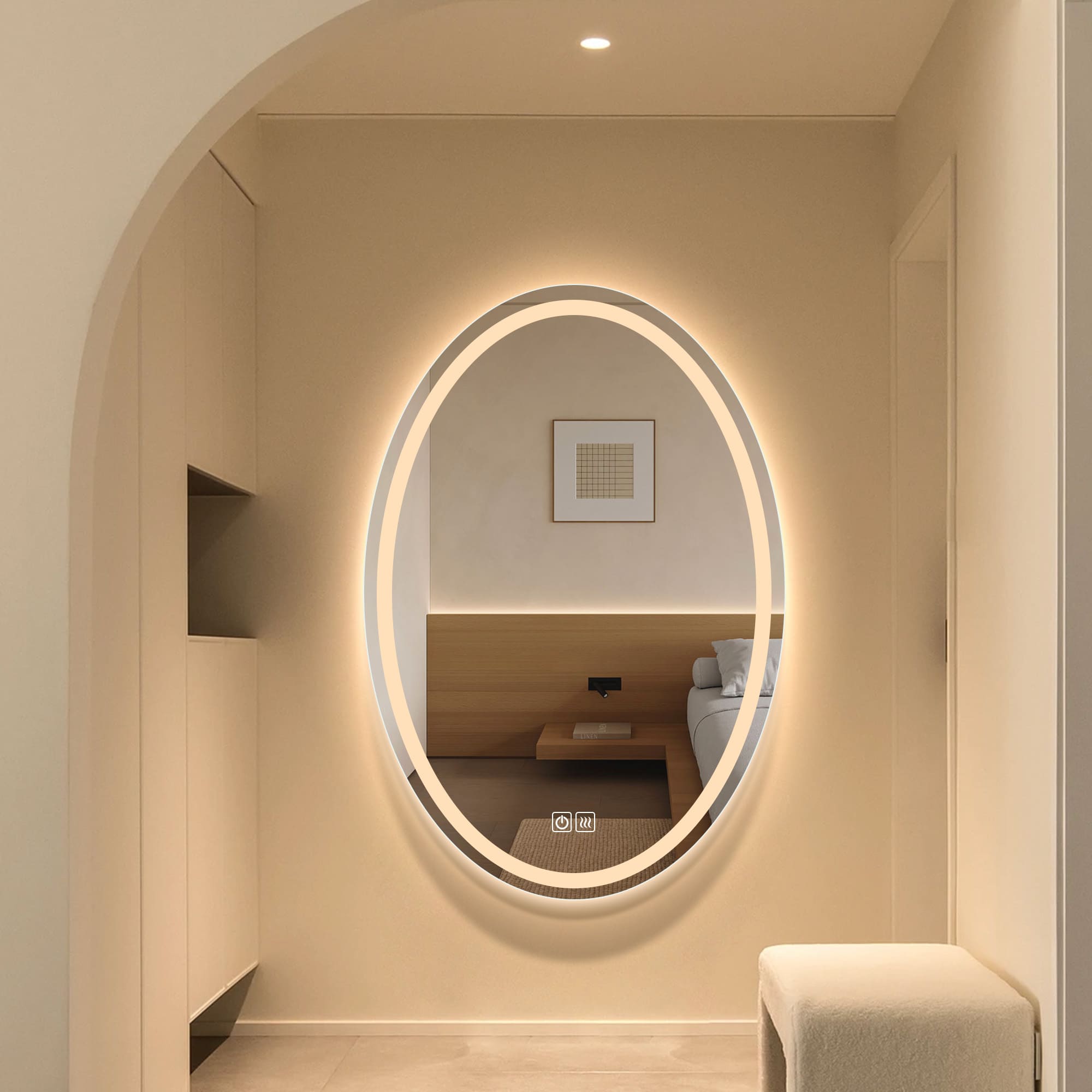Pluto LED Mirror for hallway