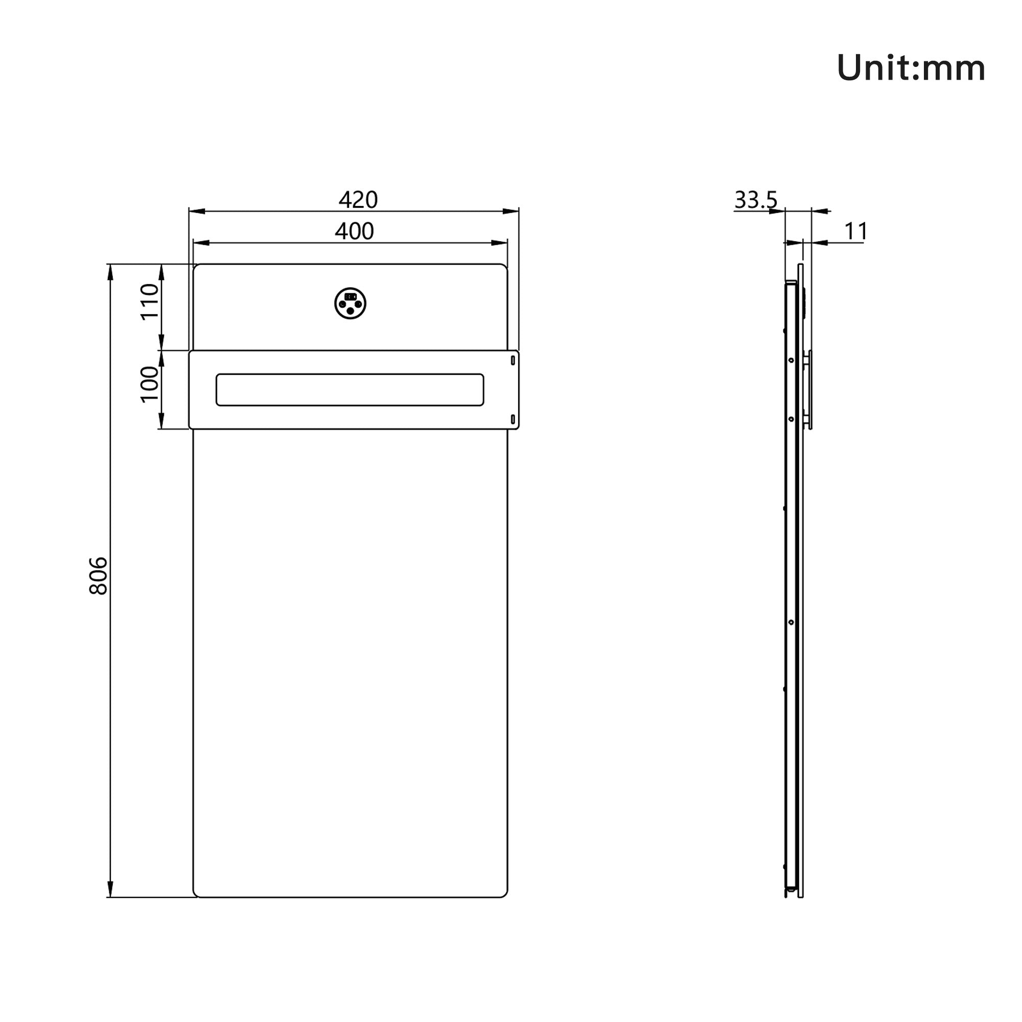 TALORA Heated Towel Rack with Sintered Stone and Stainless Steel