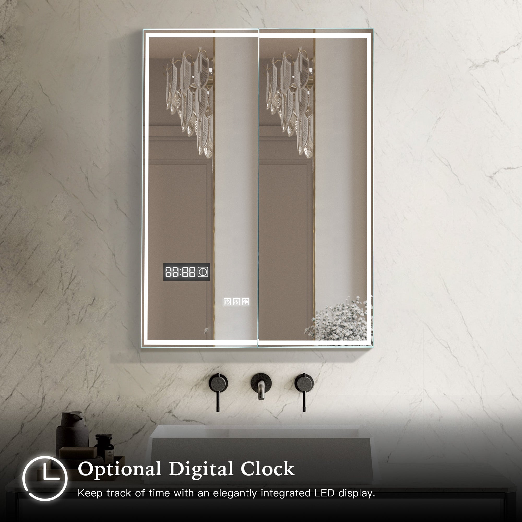 THEBE Custom LED Mirror Medicine Cabinet with Modern Design