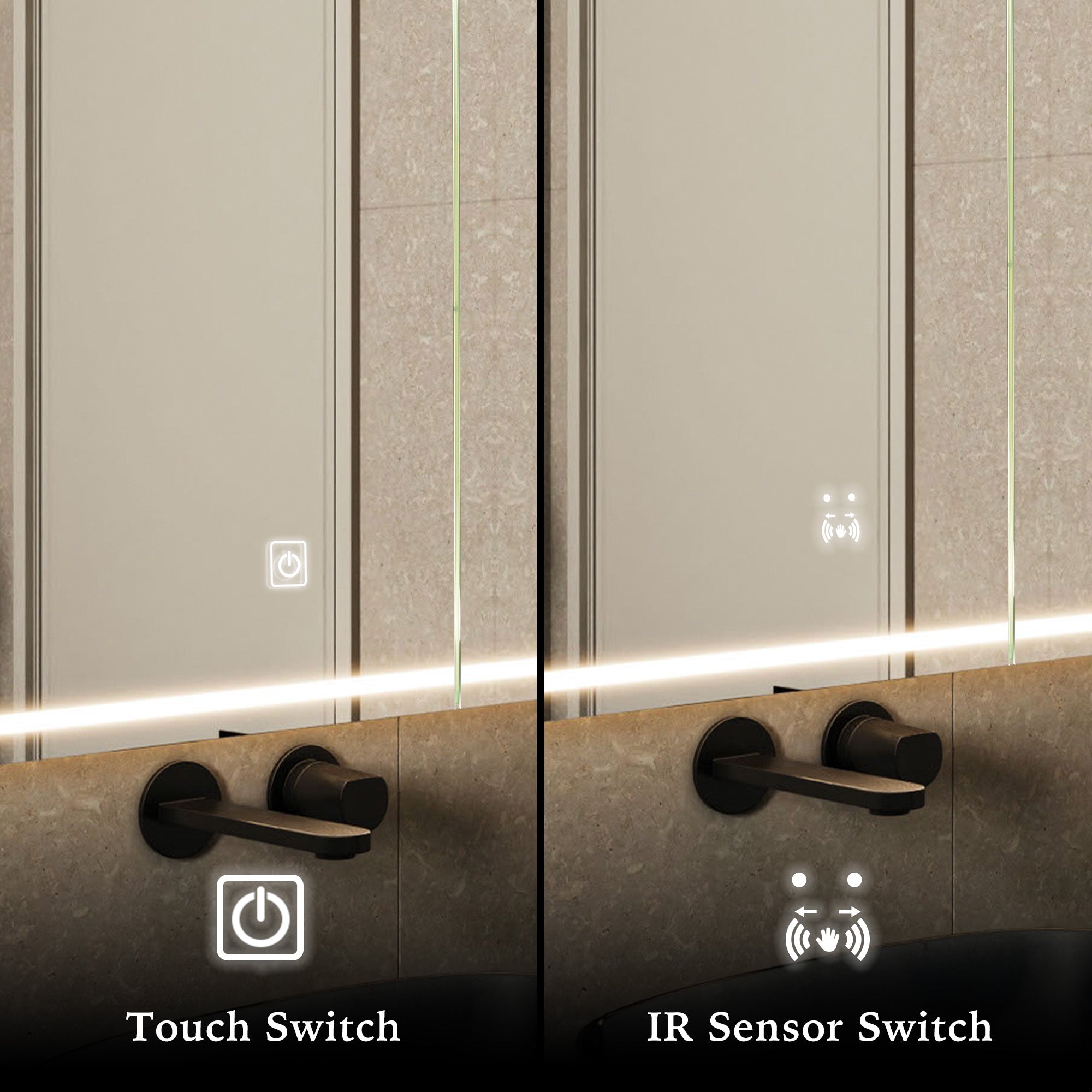 THEBE Custom LED Mirror Medicine Cabinet with Modern Design