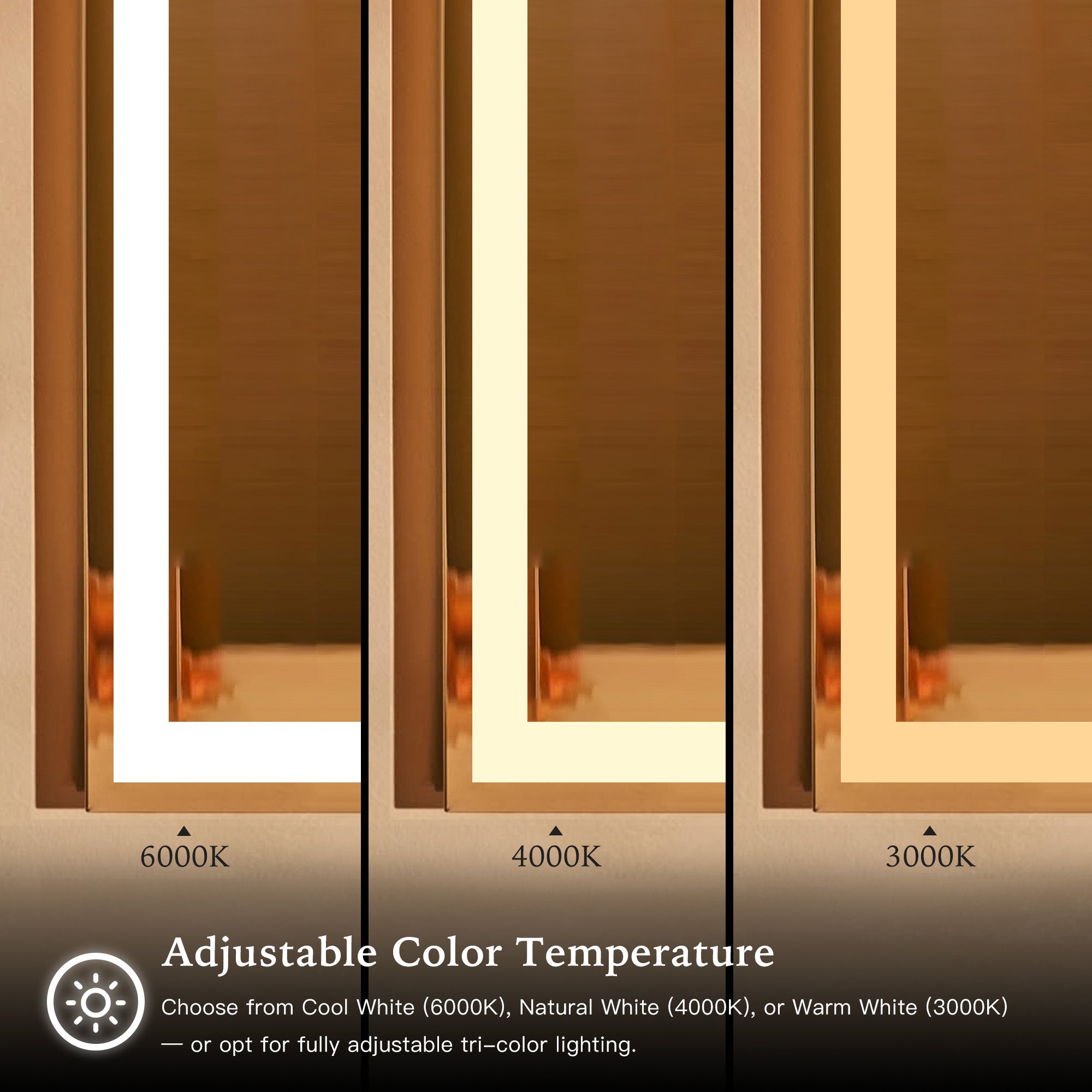 THEBE Custom LED Mirror Medicine Cabinet with Modern Design