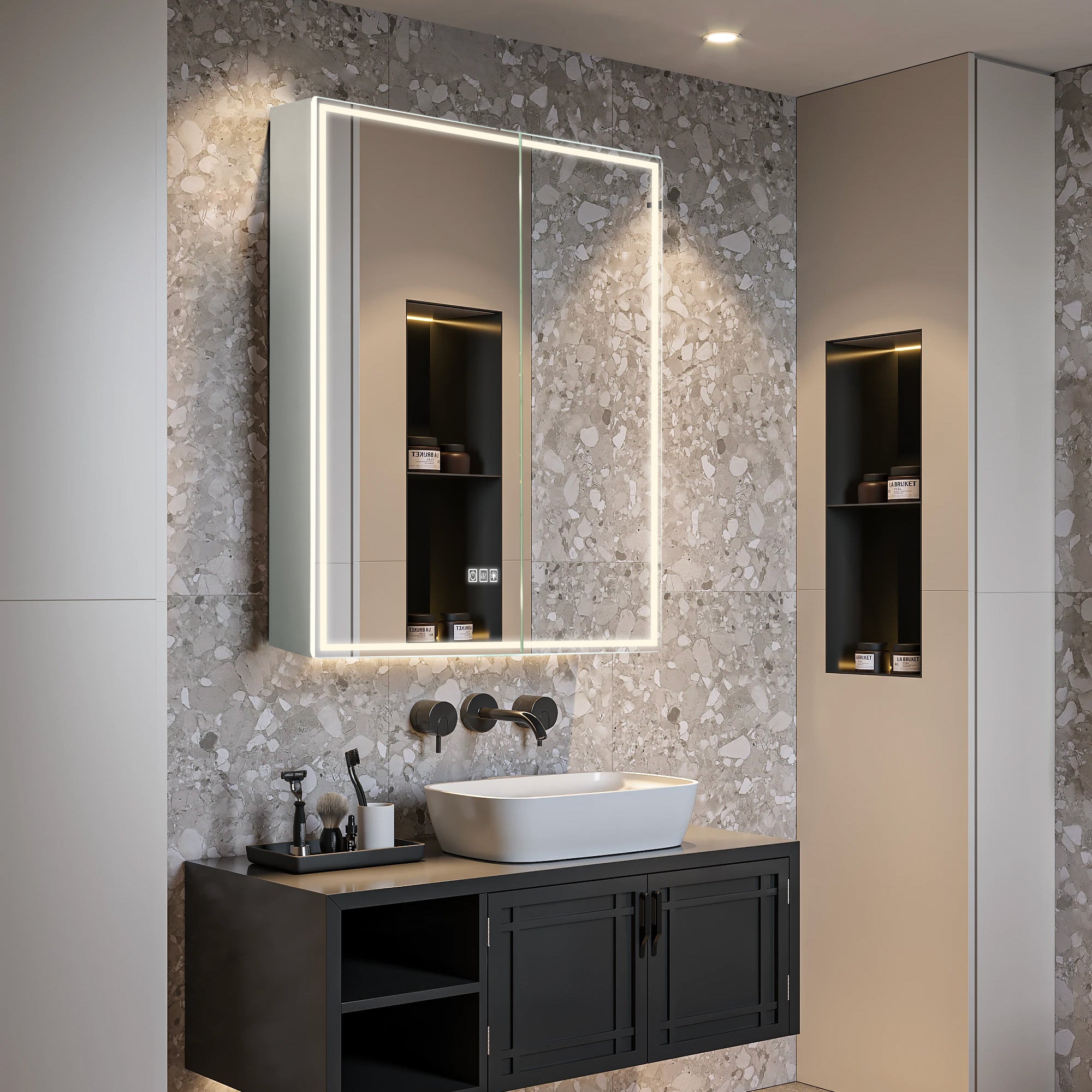 THEBE Custom LED Mirror Medicine Cabinet with Modern Design
