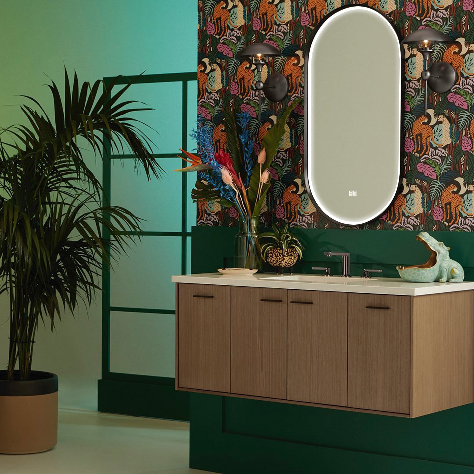 TITAN Oval Custom LED Mirror with Frame