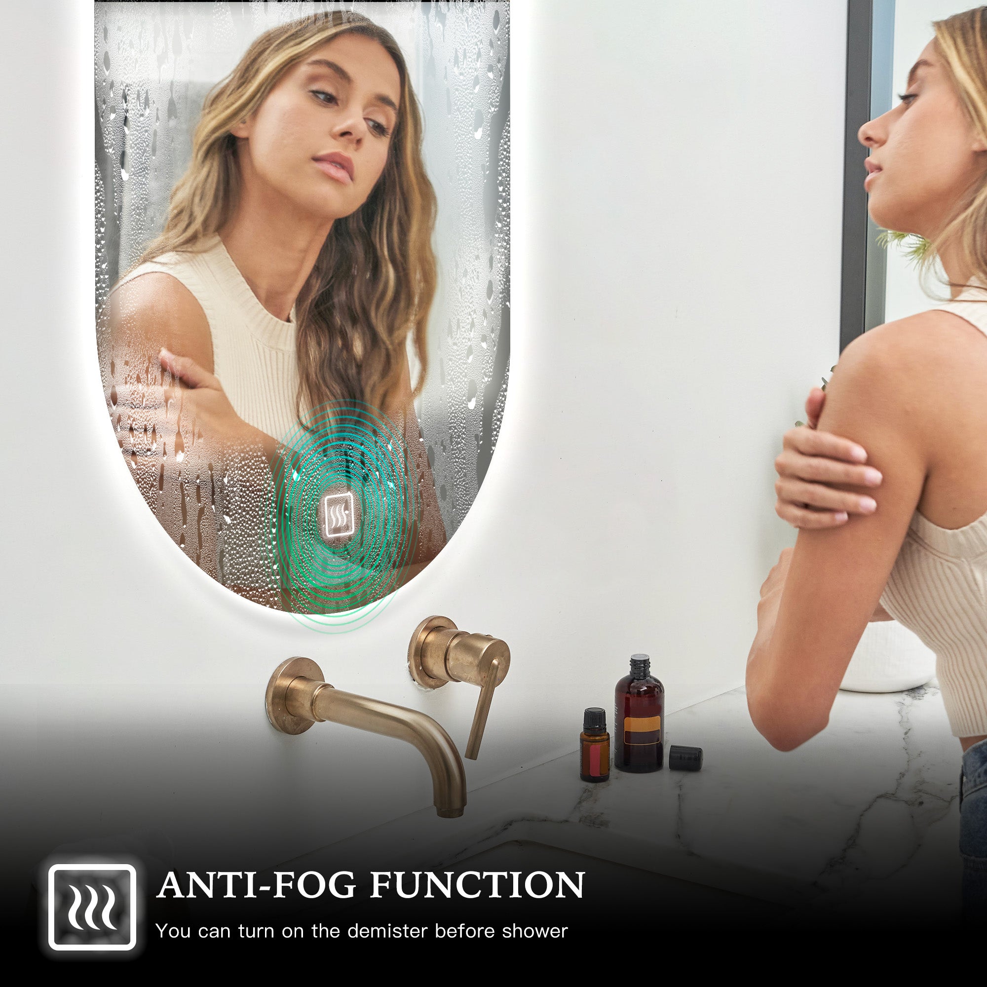 YMIR Oval Custom LED Mirror with Backlight