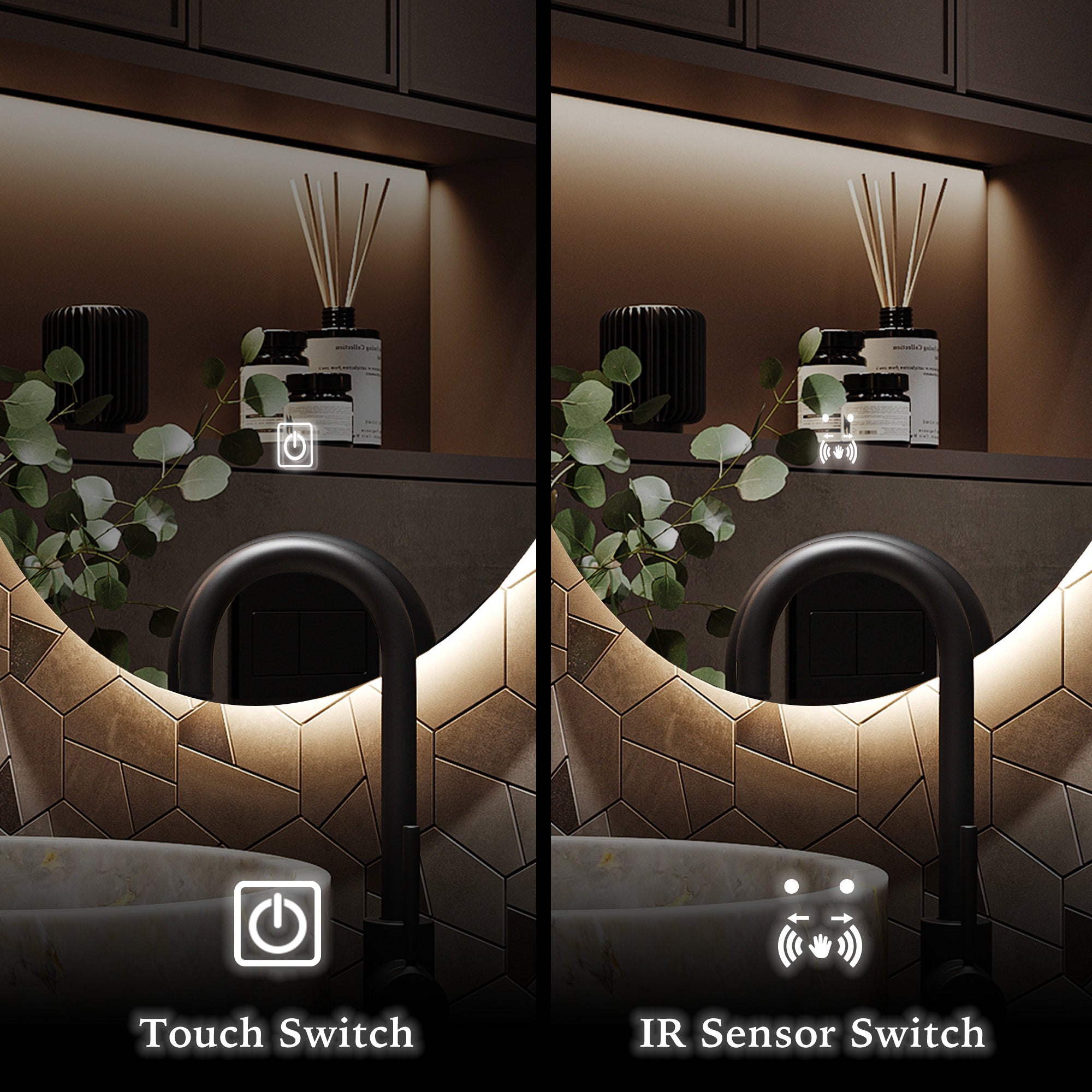 YMIR Oval Custom LED Mirror with Backlight