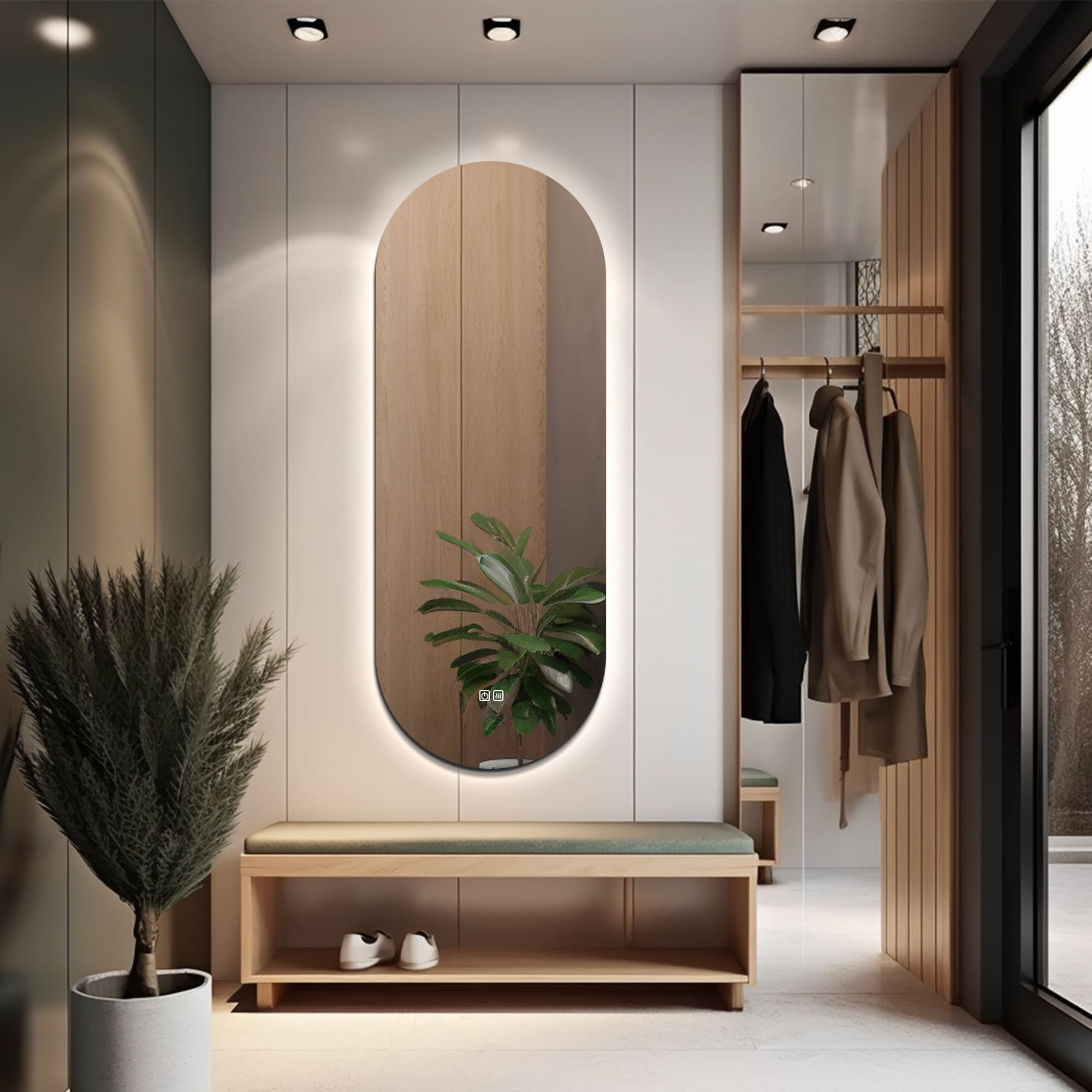 YmirOvalLEDMirrorforhallway