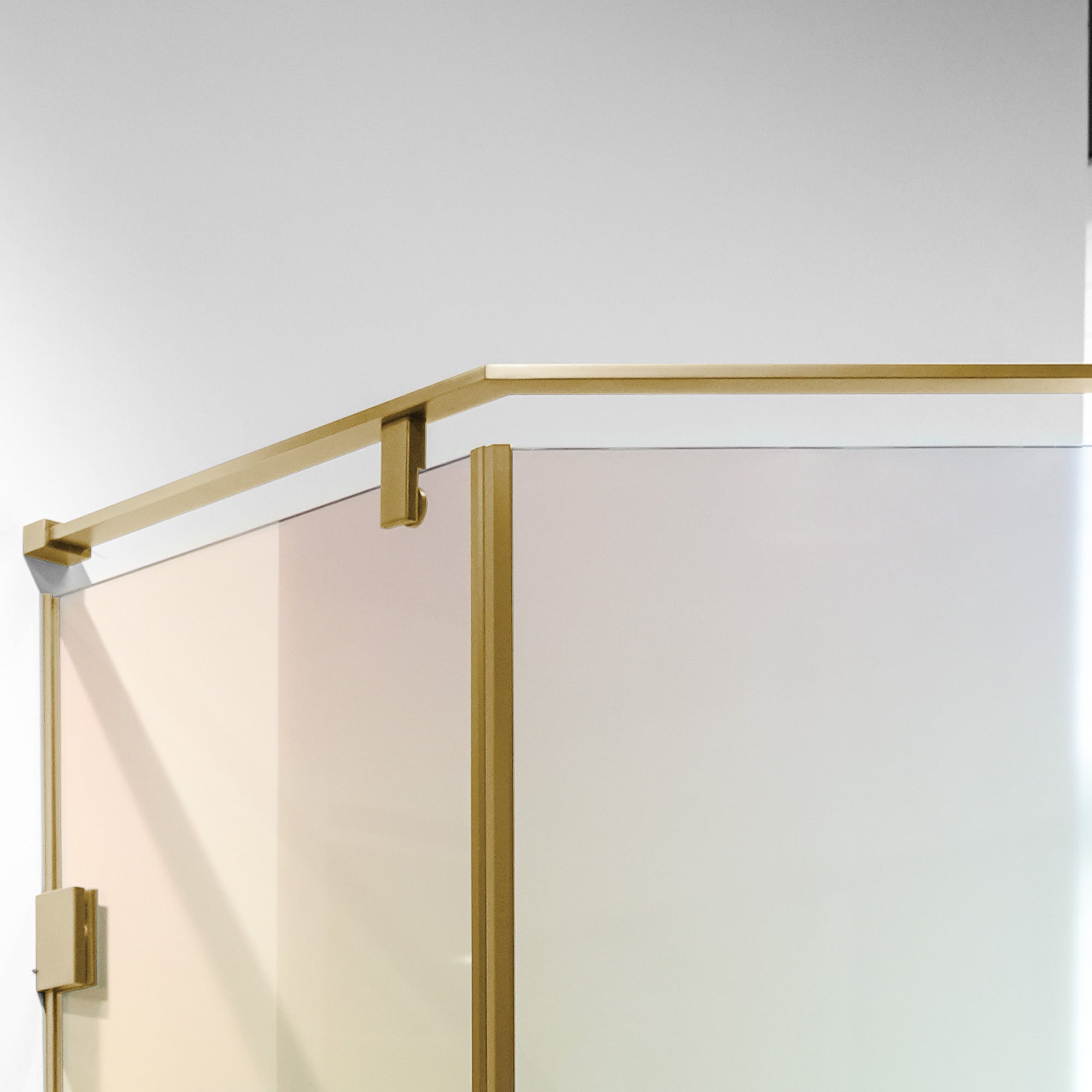 LUSTRA Customize Corner Shower Door with Gradient Glass