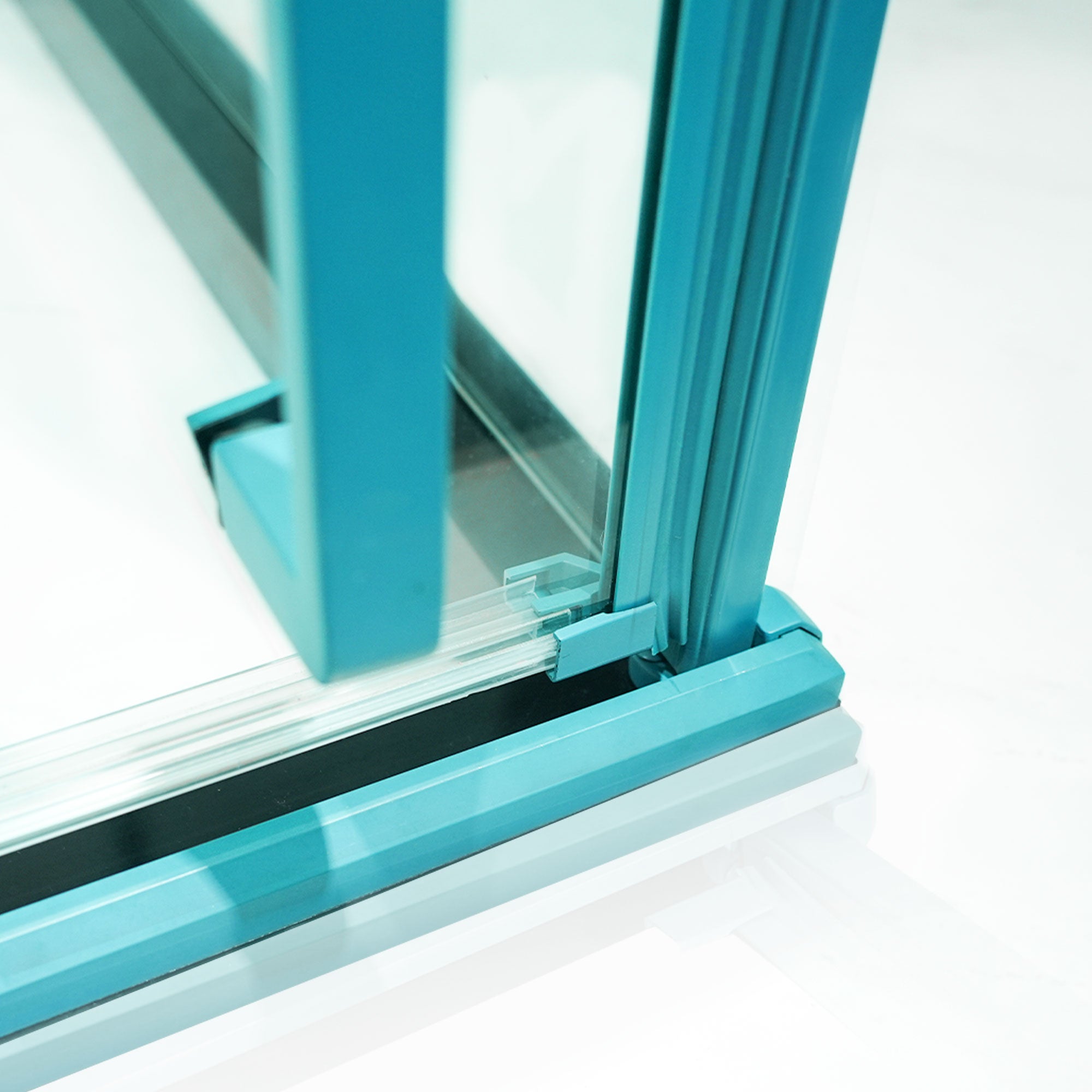 VELLURE Customize Corner Shower Door with Color Frame