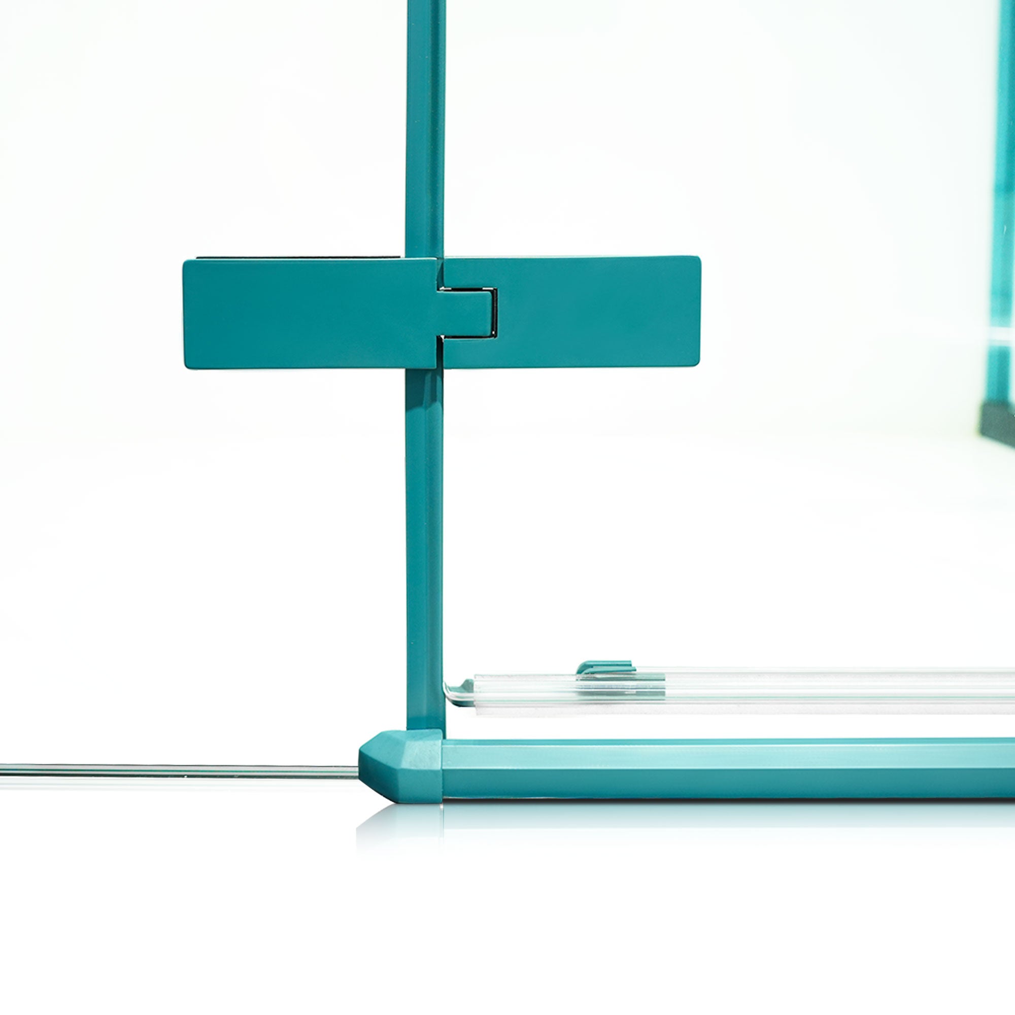 VELLURE Customize Corner Shower Door with Color Frame