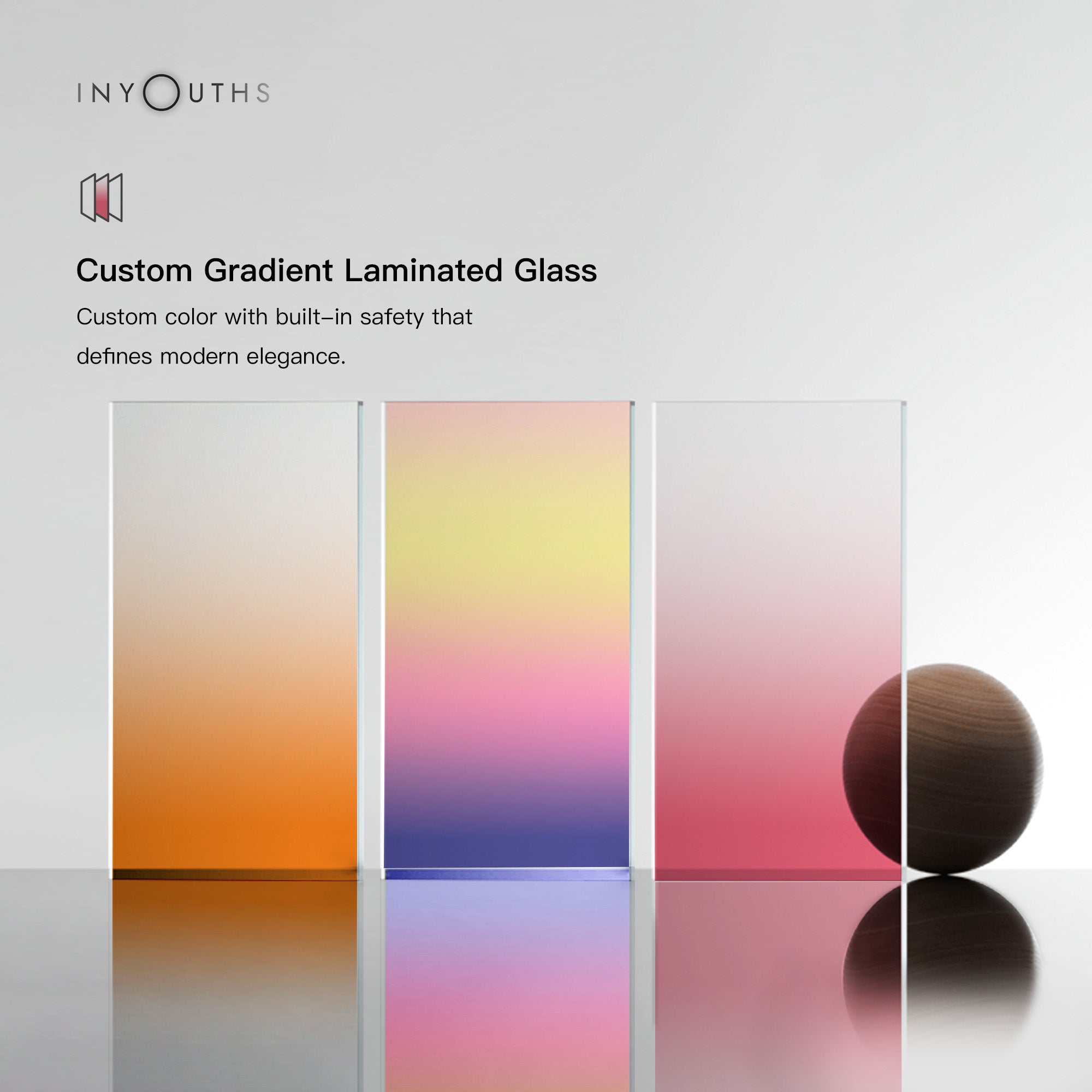 ECLIPTA Customize T-Line Shower Door with Gradient Glass