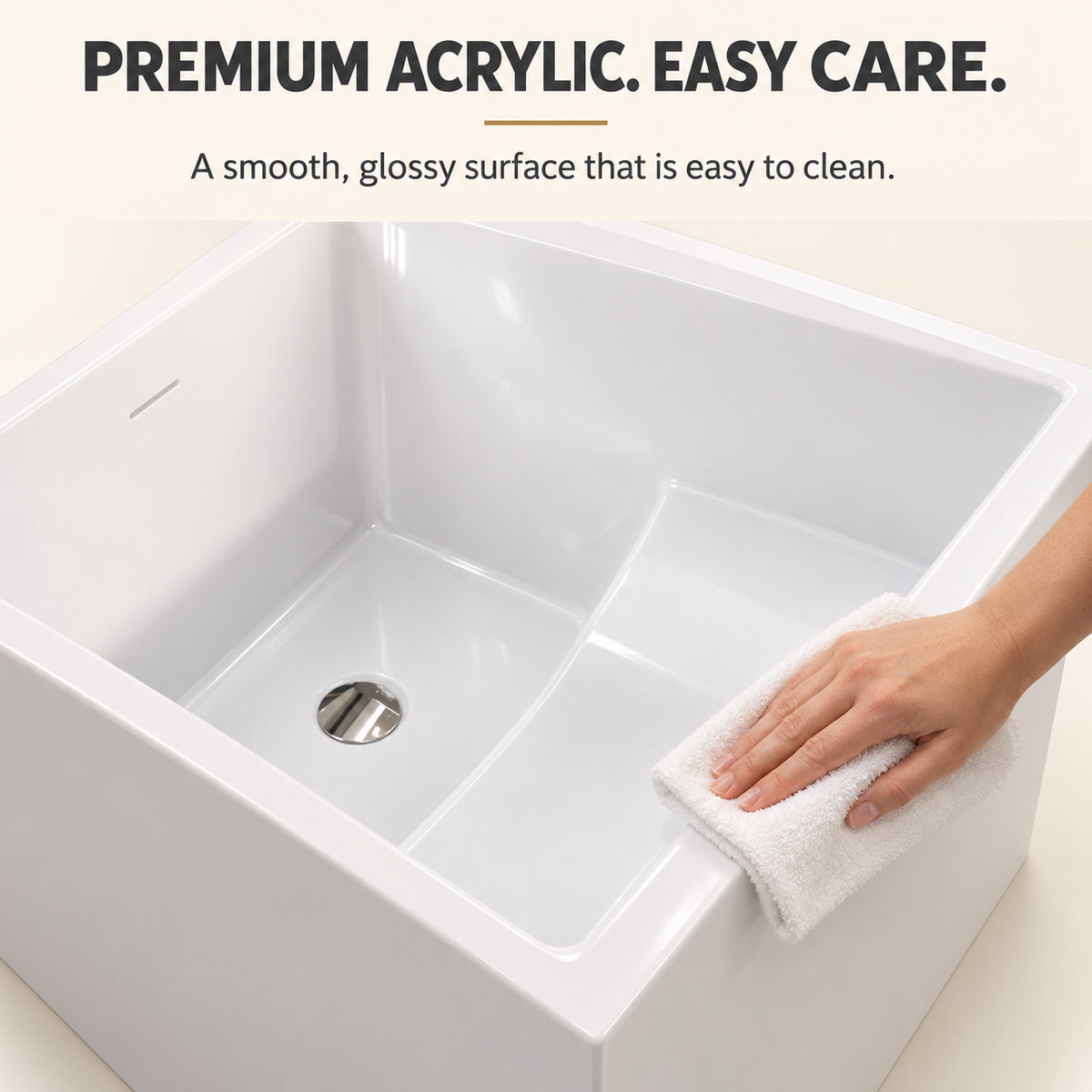 tavren 35 inch white acrylic bathtub with bench acrylic easy clean surface
