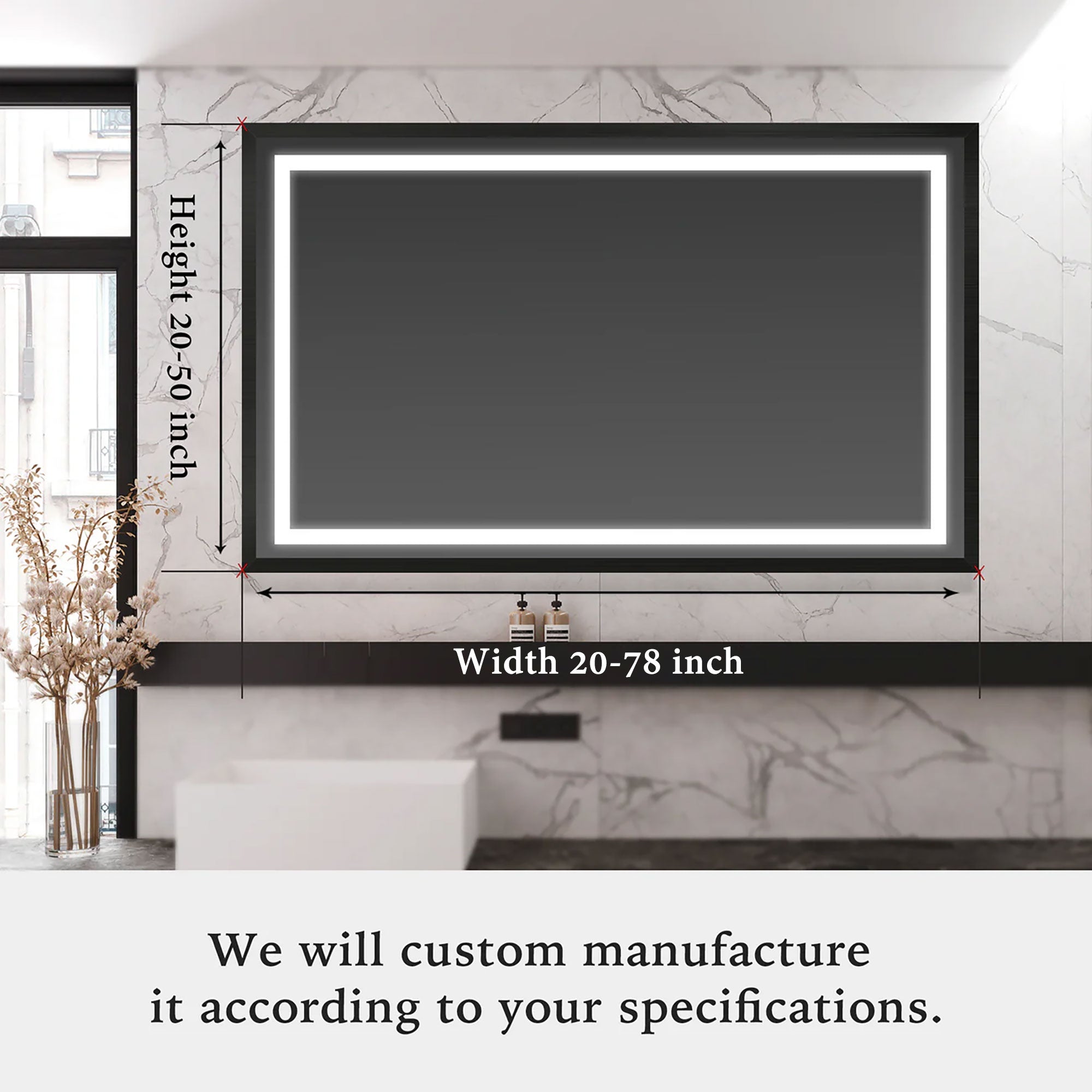 VEGA Customize LED Mirror with Frame