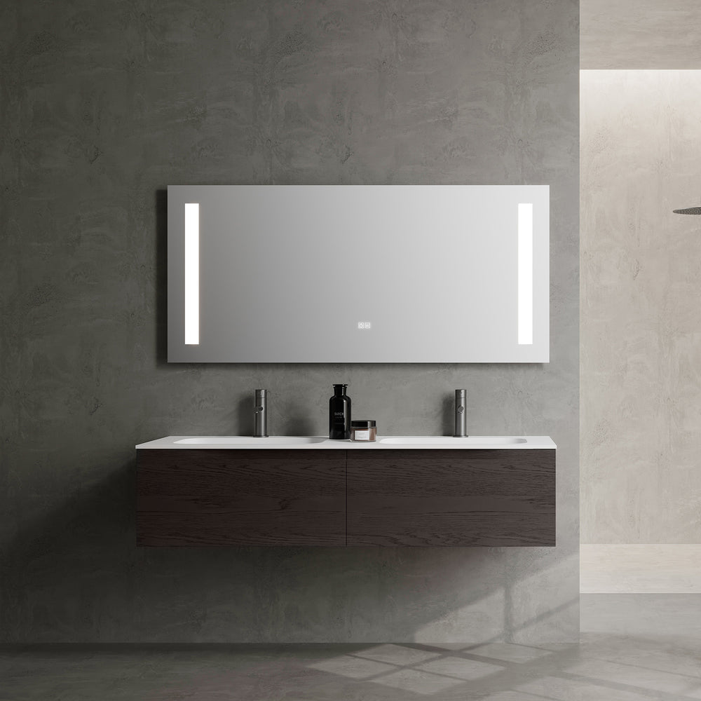 ELARIS Custom Bathroom Vanity Solid Wood with Veneer Acrylic Sink