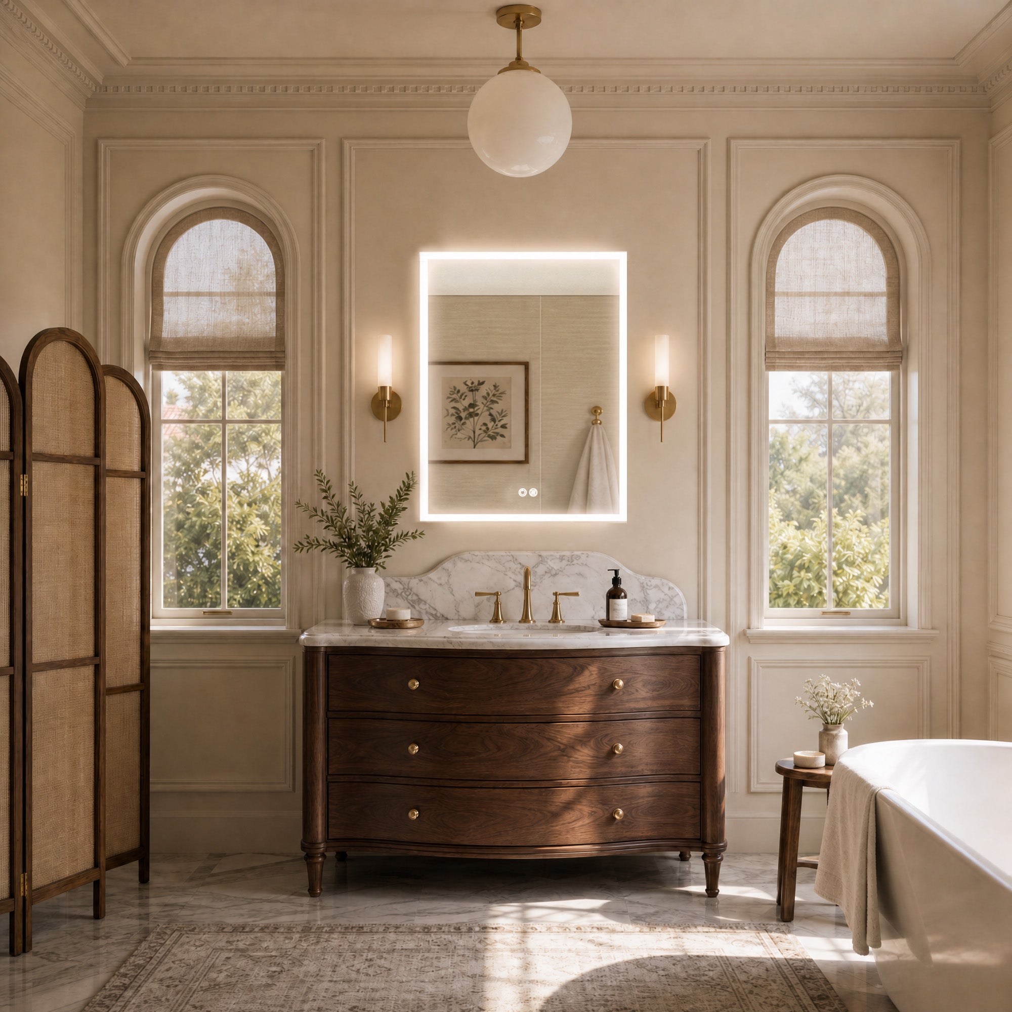 SOLVARA LED Mirror Medicine Cabinet with Perimeter Light Design