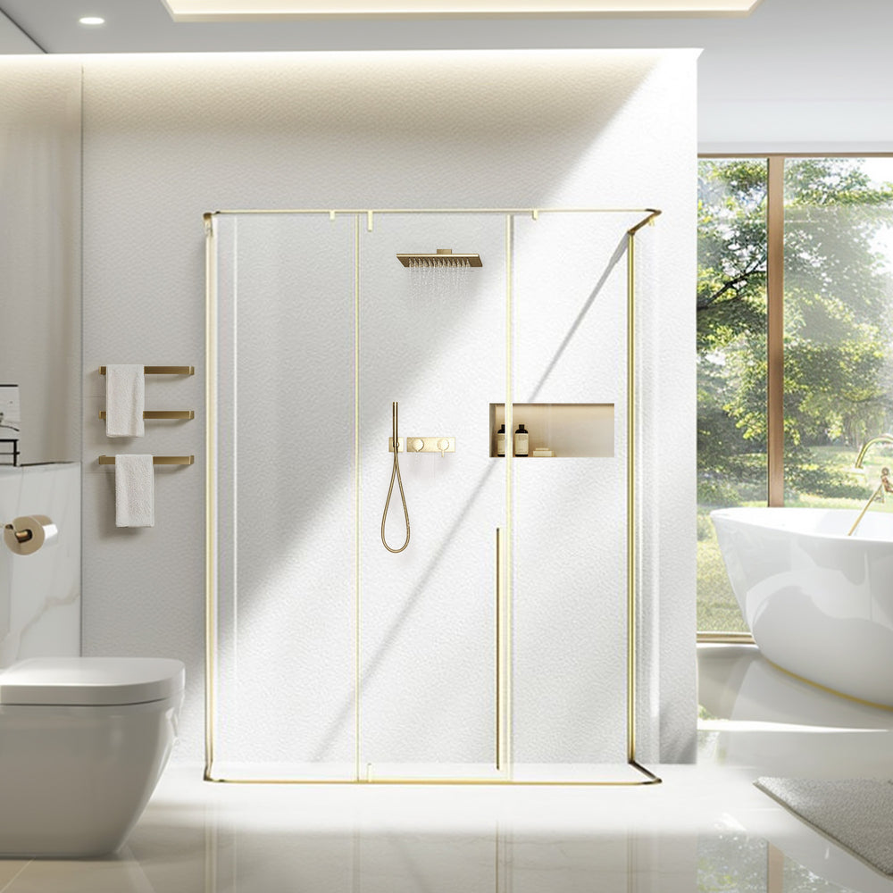 VELTIS Customize U-Line Shower Door with Ultra Clear Glass