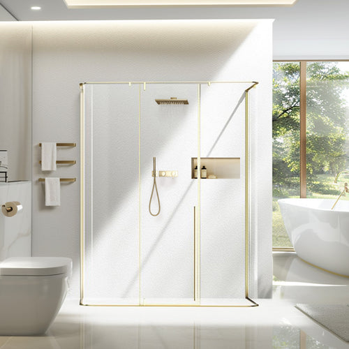 VELTIS Customize U-Line Shower Door with Ultra Clear Glass