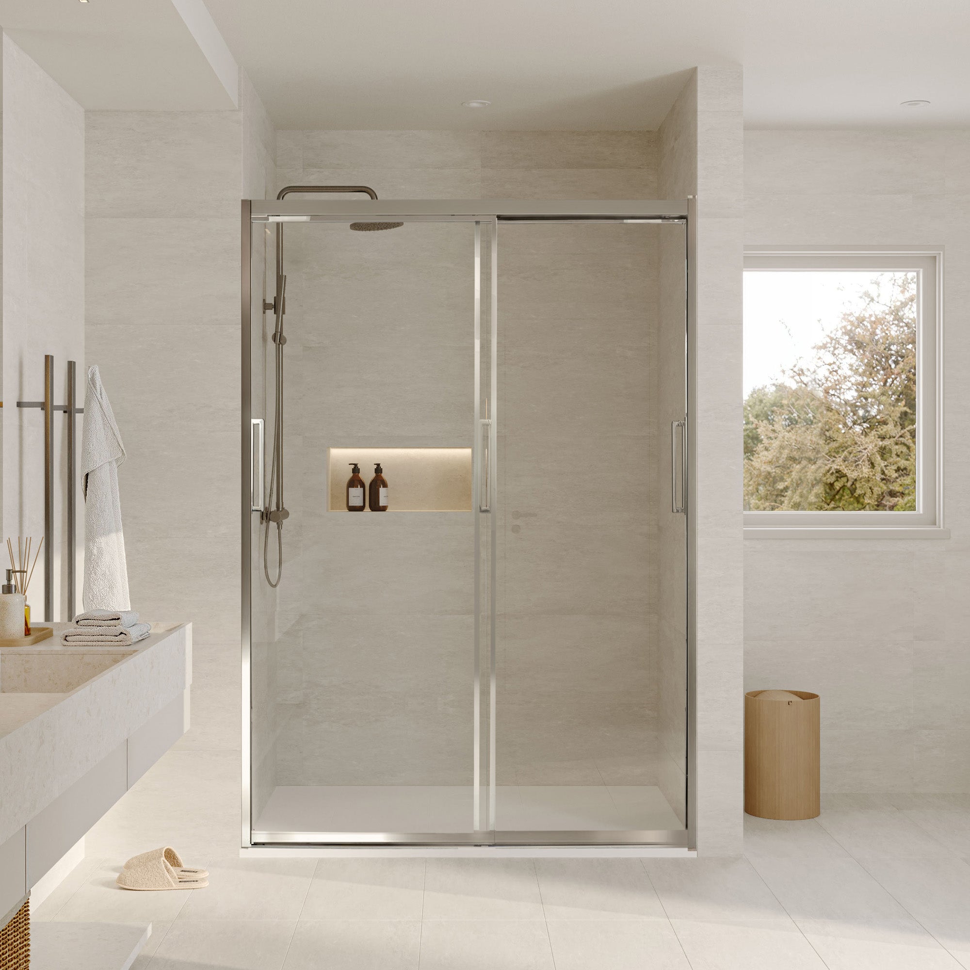 PHANTOM Customize Inline Shower Door with Ultra Clear Glass