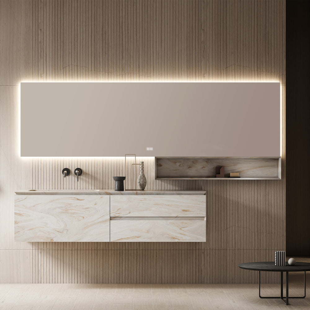 MARVELLA Custom Bathroom Vanity Solid Wood with Veneer Corian Basin