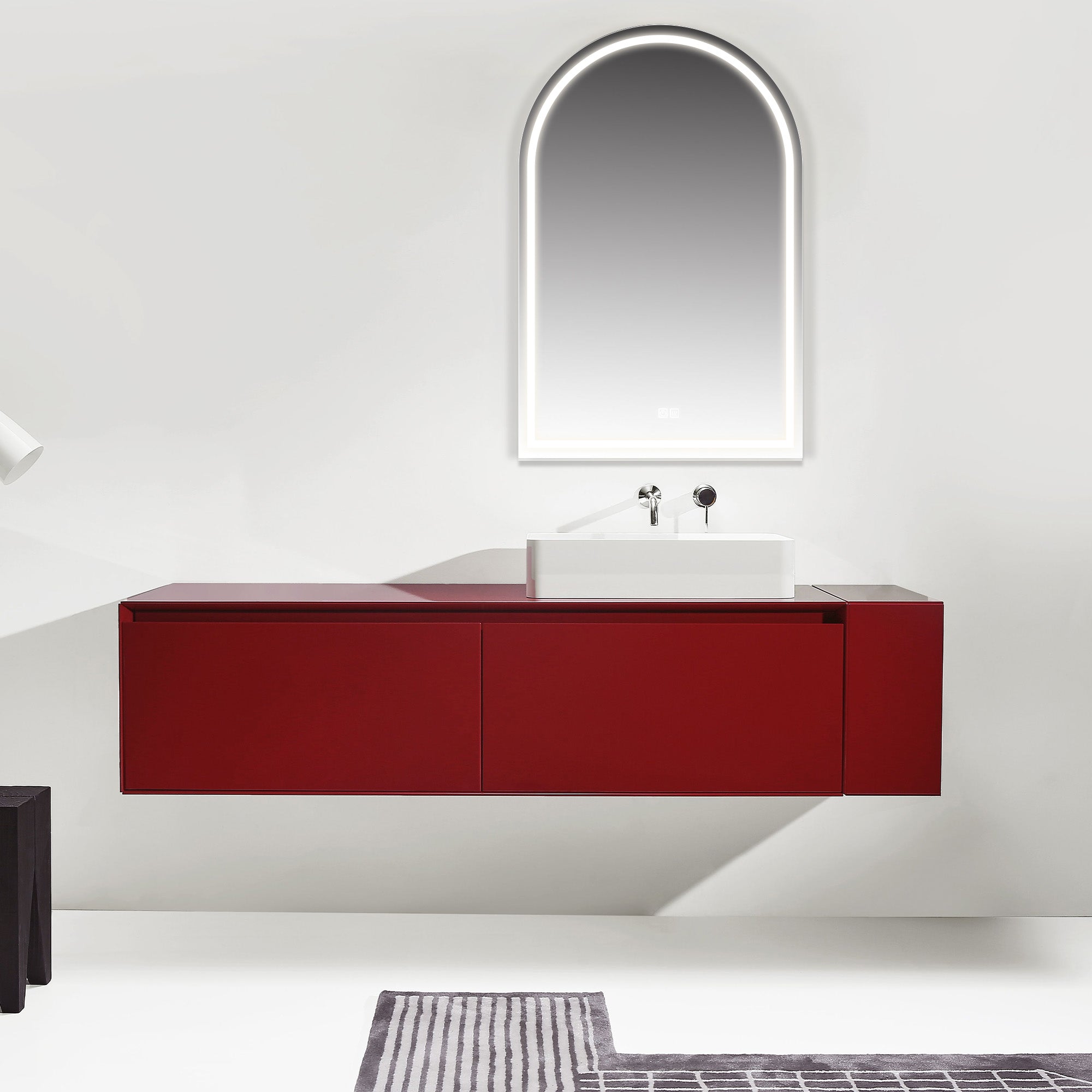 CRIMSON Custom Bathroom Vanity with Gloss Finish and Acrylic Basin