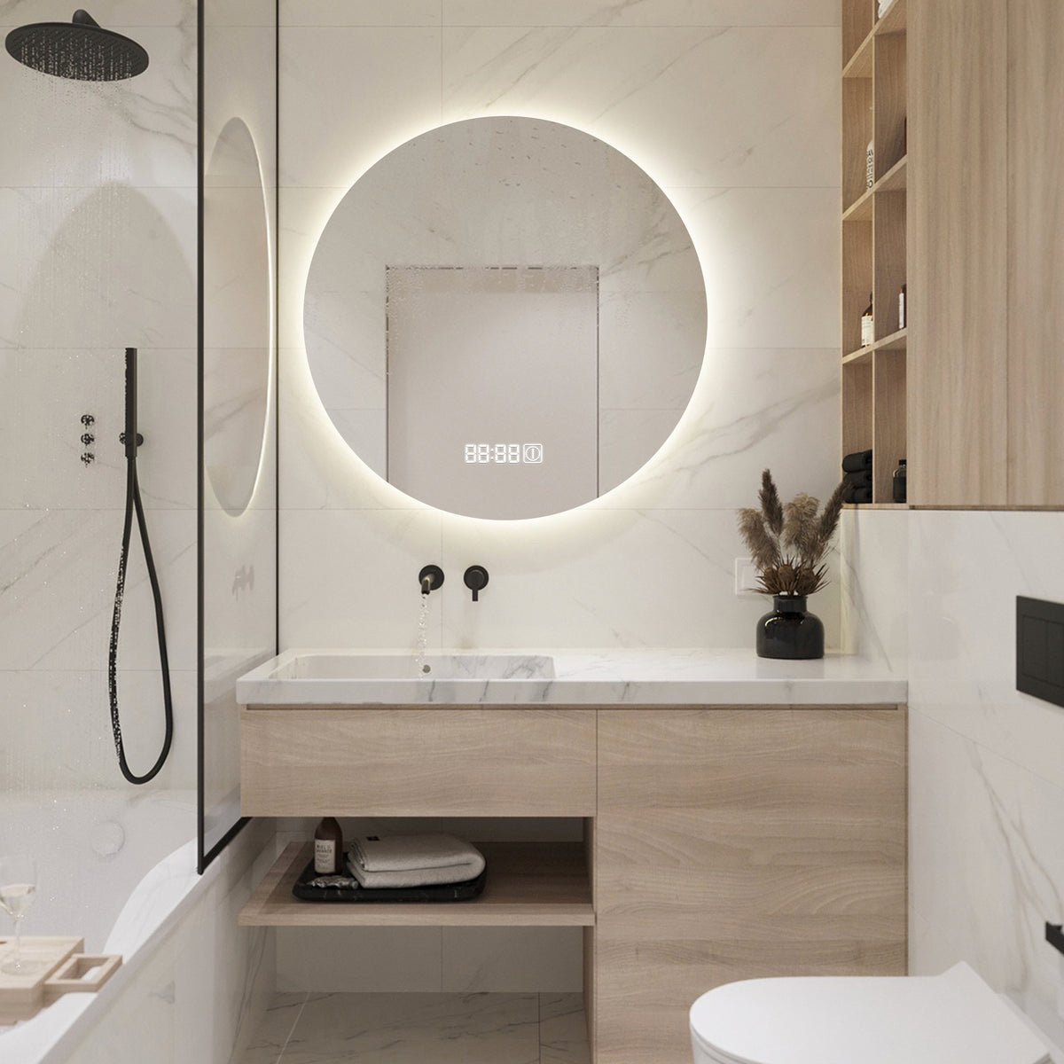 Jupiter Round Custom LED Mirror with Backlight - Inyouths