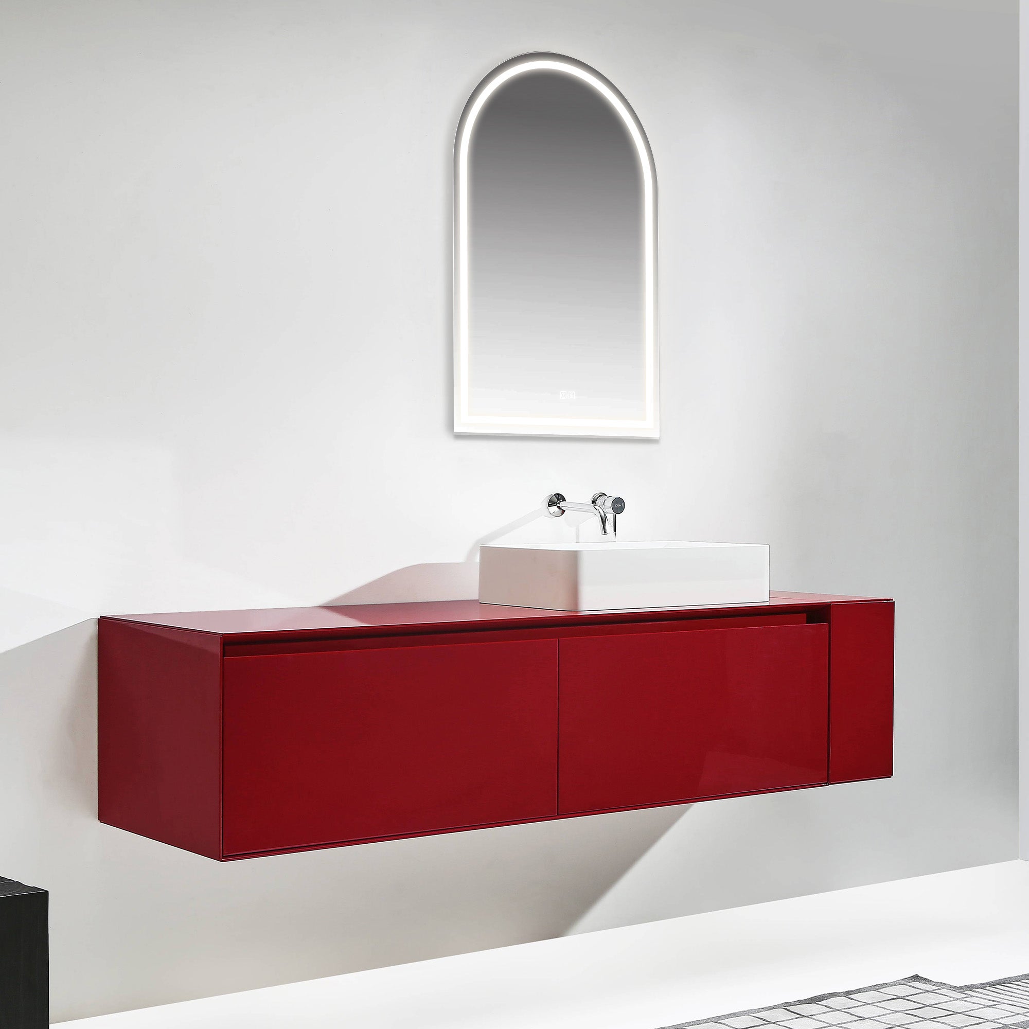 CRIMSON Custom Bathroom Vanity with Gloss Finish and Acrylic Basin
