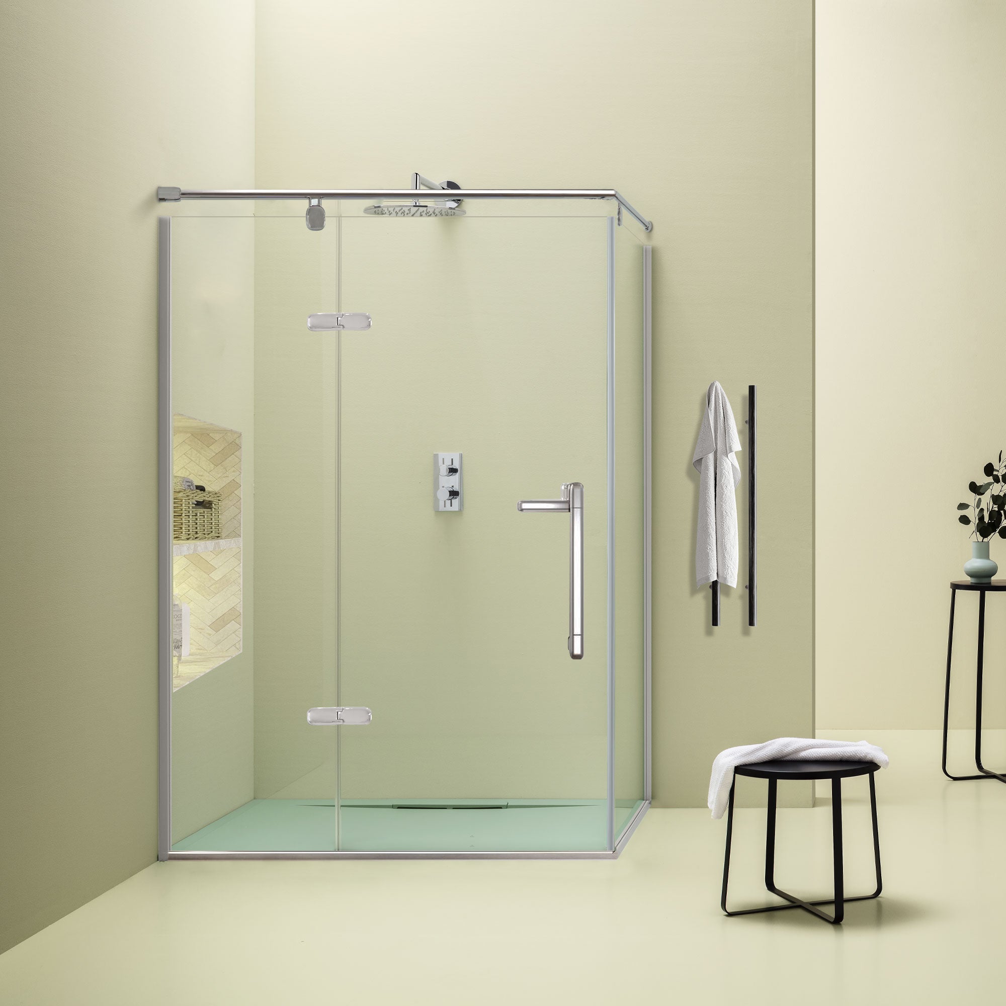 GRACORA Customize Corner Shower Door with Ultra Clear Glass