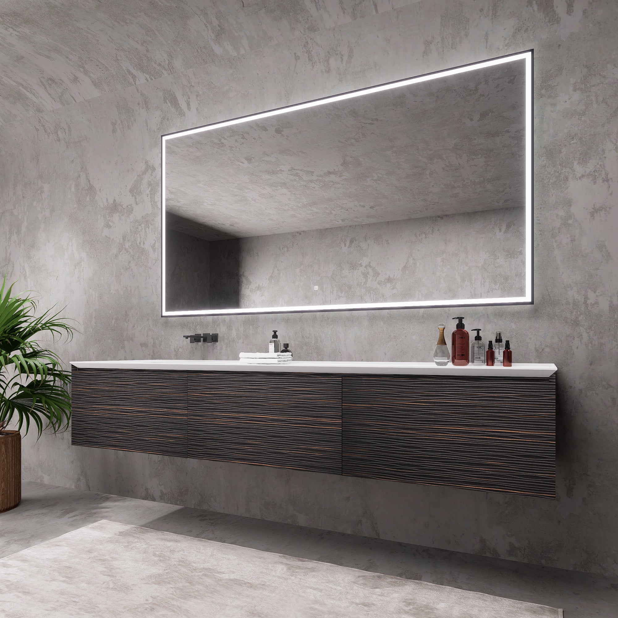 ONYXA Custom Bathroom Vanity Single Sink Cultured Marble Top Solid Wood Cabinet