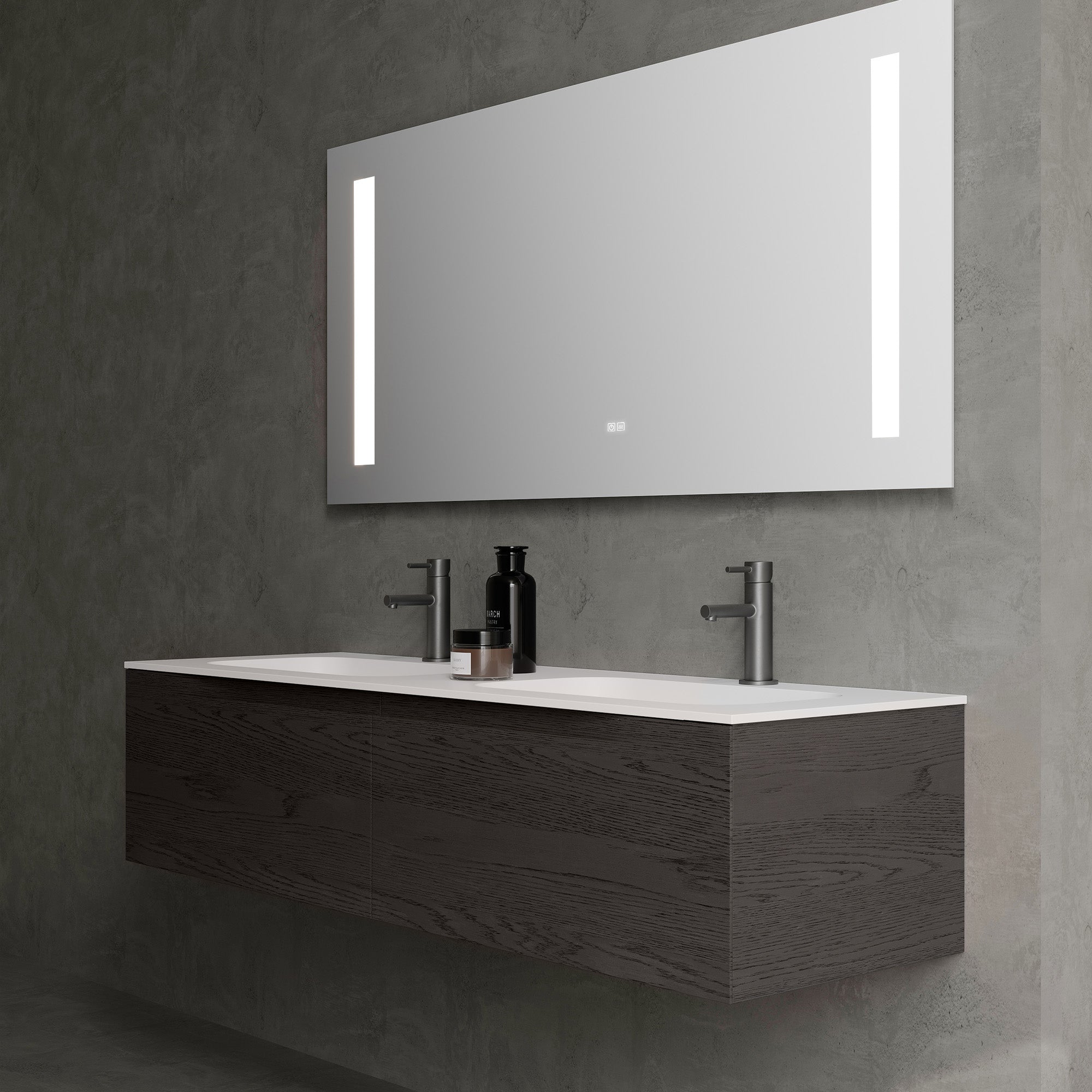 ELARIS Custom Bathroom Vanity Solid Wood with Veneer Acrylic Sink