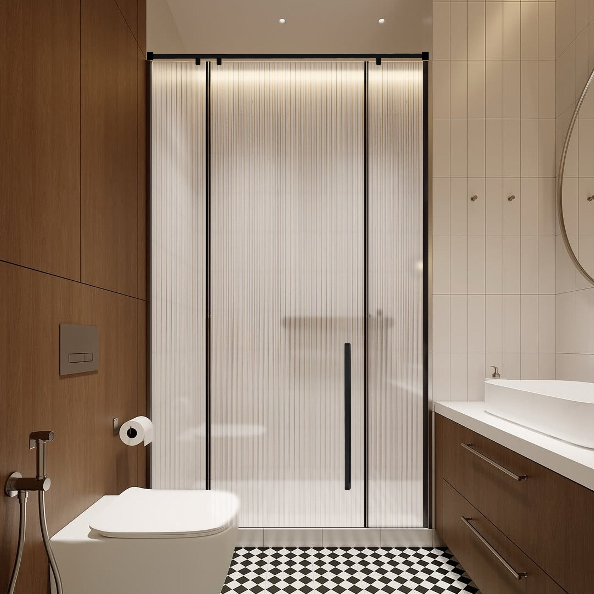 SERAVA Customize Inline Shower Door with Laminated Glass