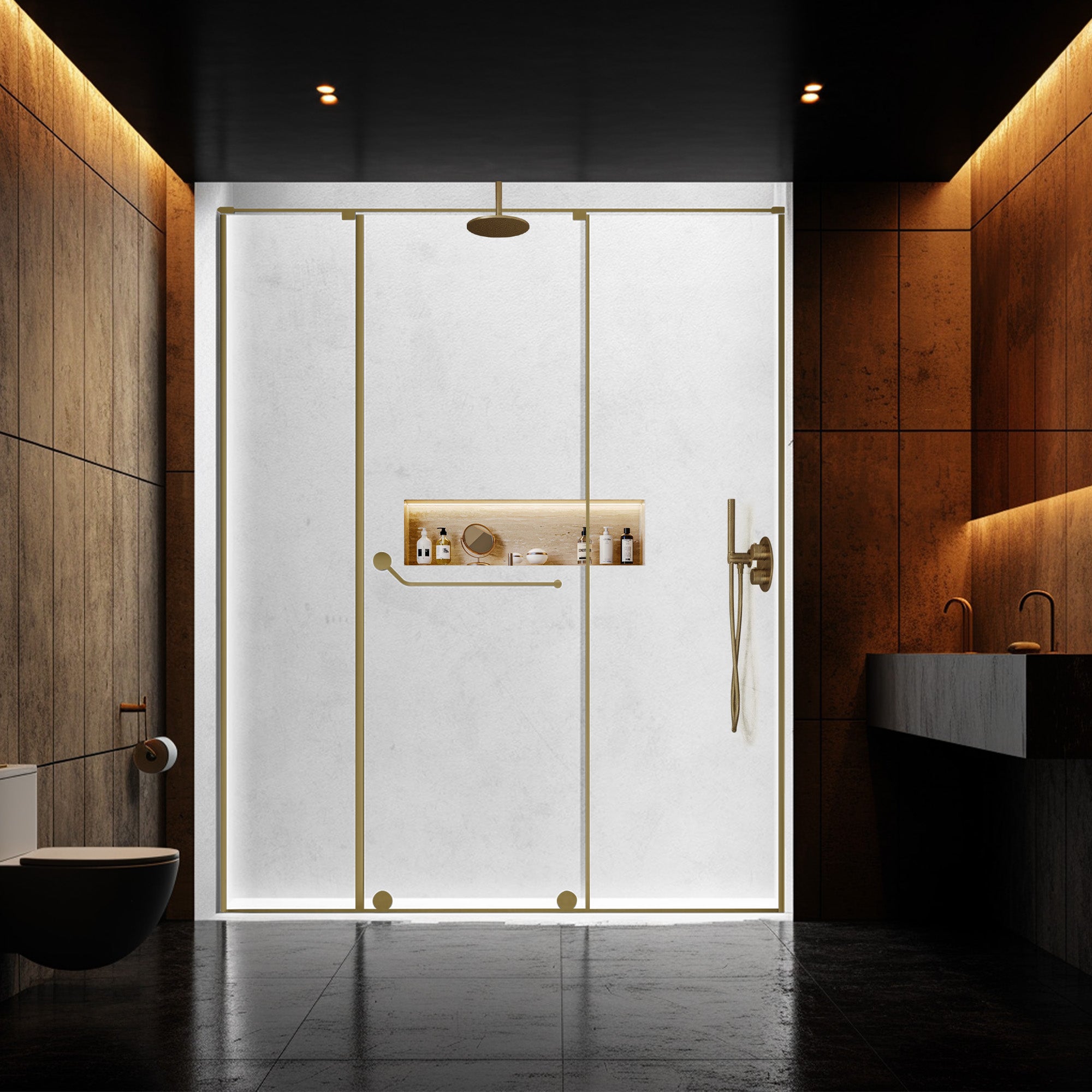 ZEPHIRE Customize Inline Shower Door with Ultra Clear Glass
