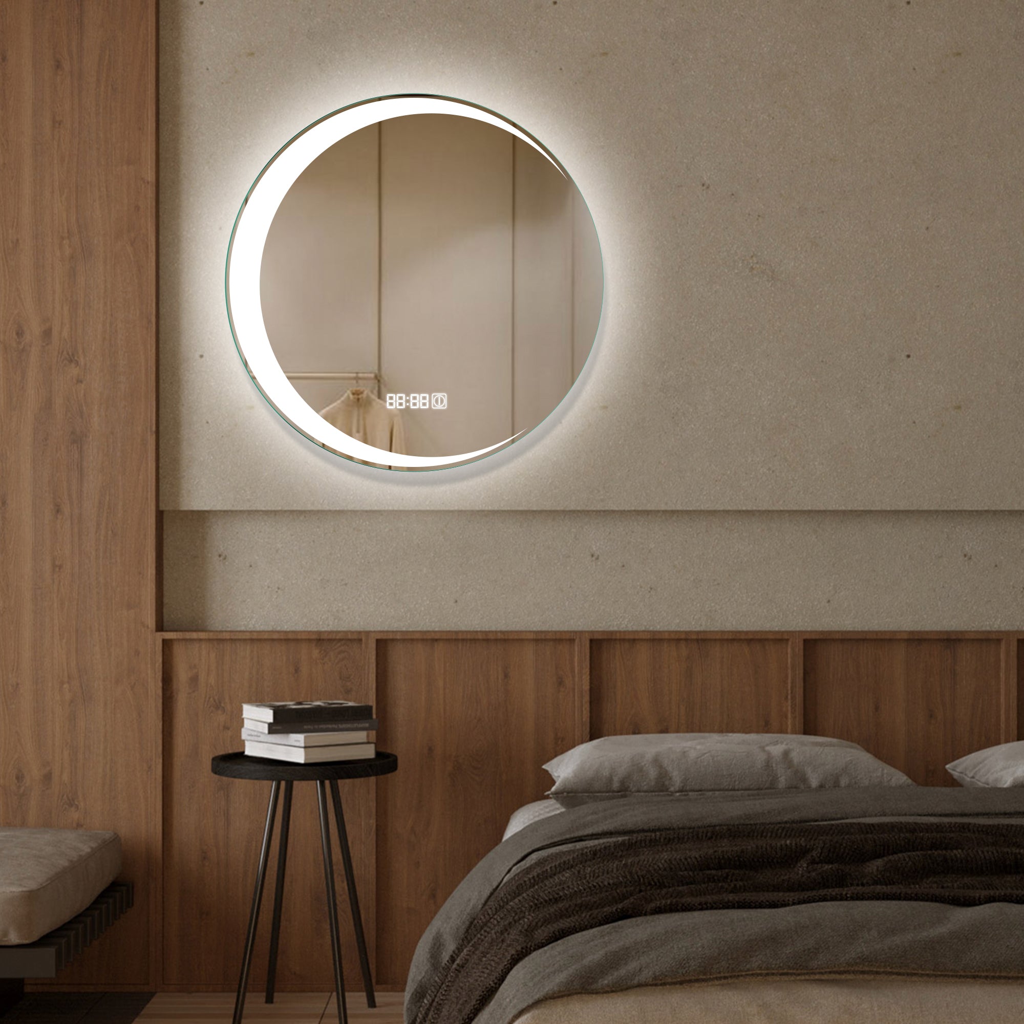 MOON Round Custom LED Mirror Large Vanity Mirror