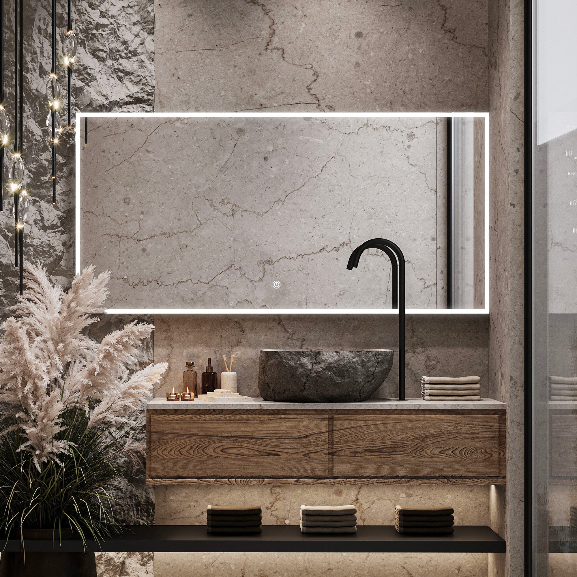 NEPTUNE Custom LED Mirror with Edge Frosted