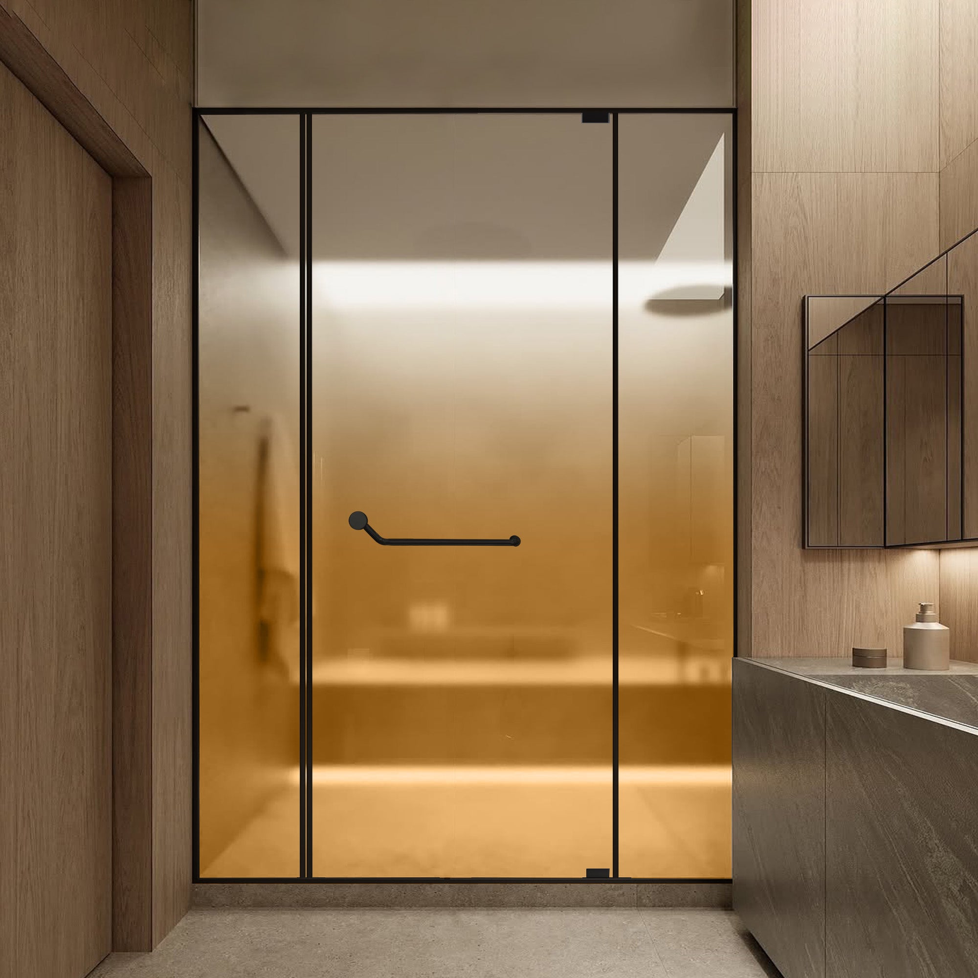 ORVION Customize Inline Shower Door with Gradient Glass