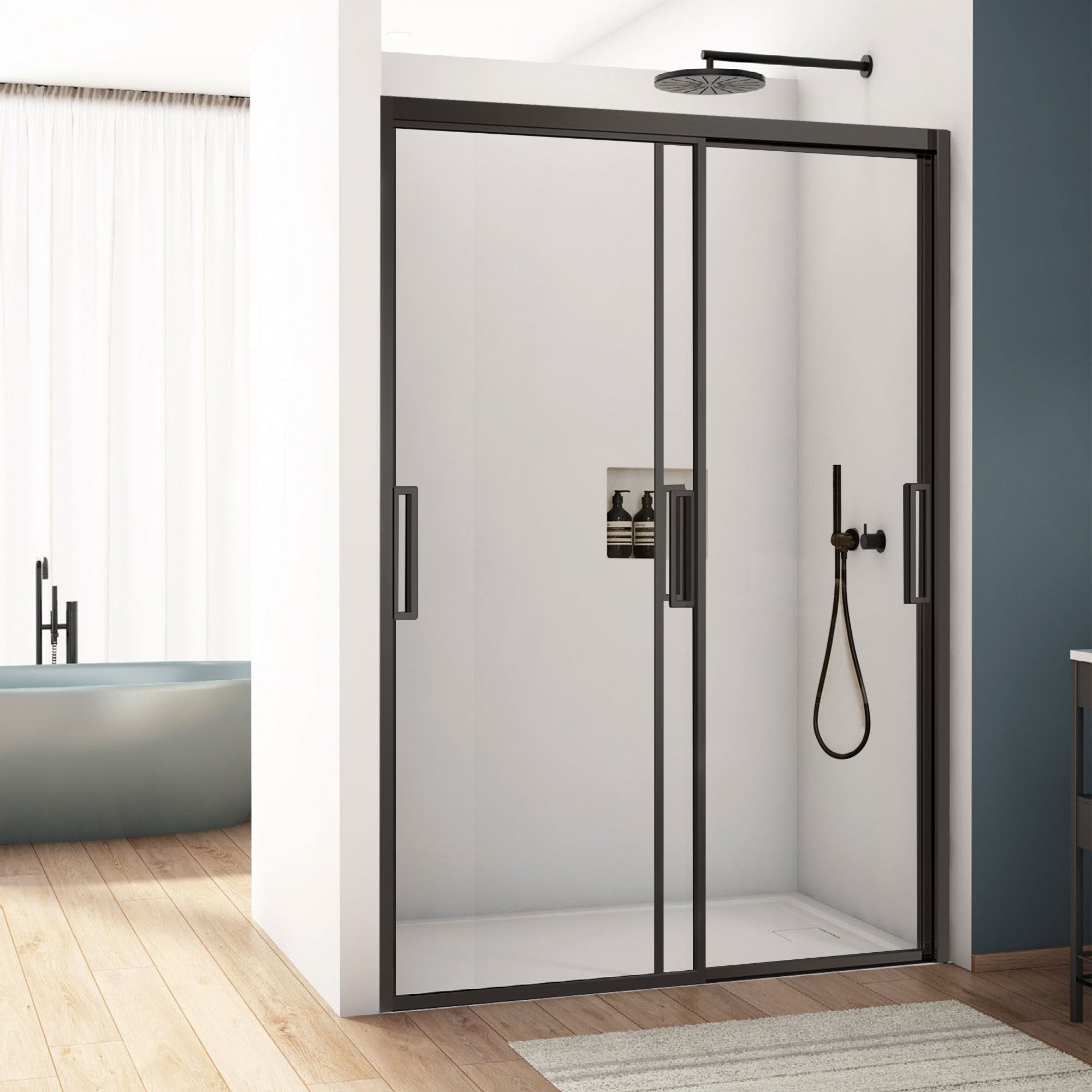 PHANTOM Customize Inline Shower Door with Ultra Clear Glass