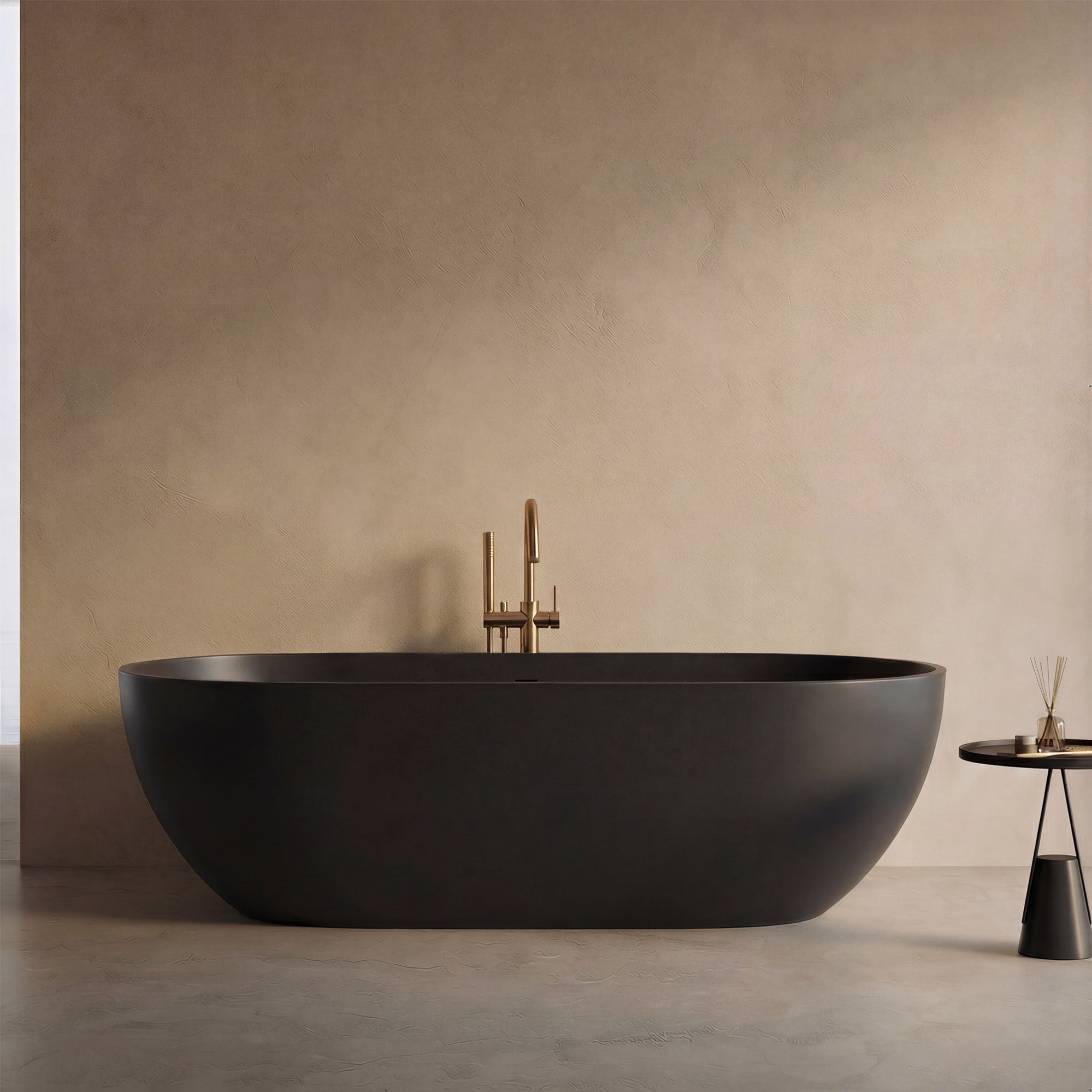 AURELLE Deep Soaking Freestanding Bathtub 68.9" with Ergonomic Design