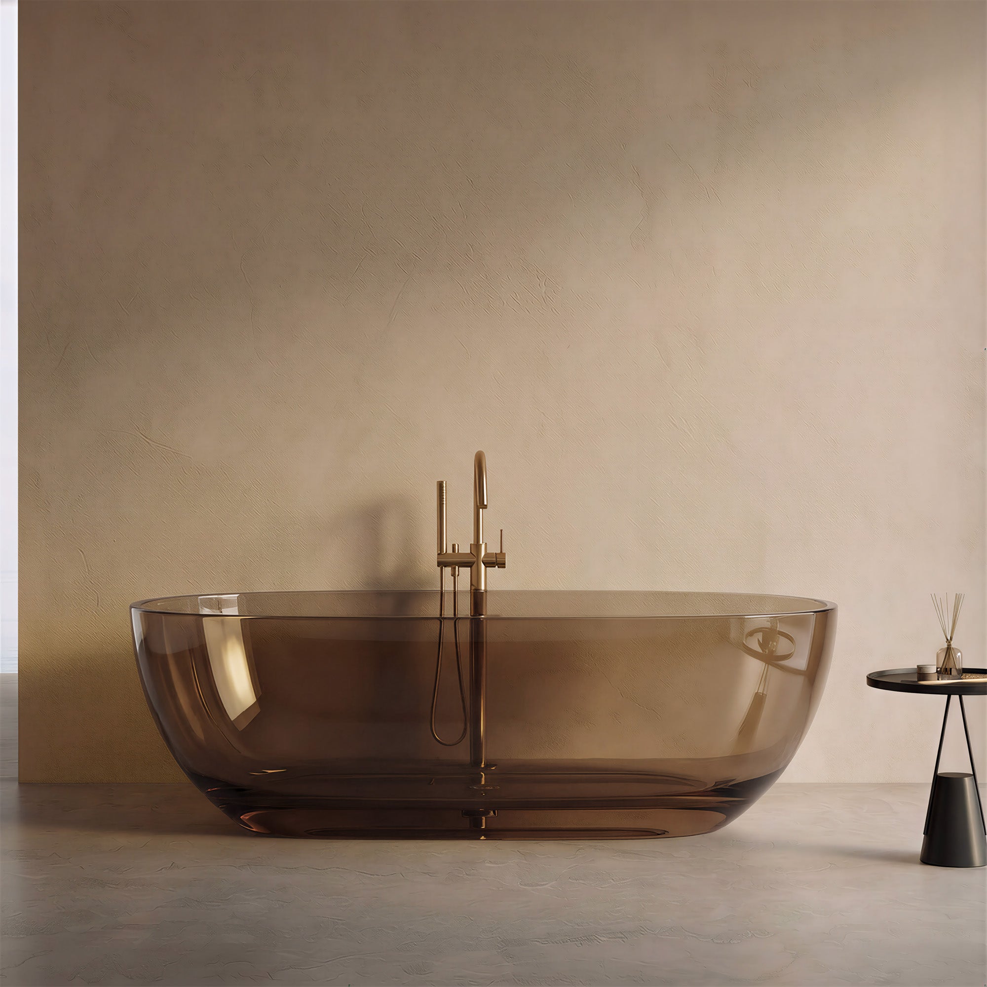 AURELLE Deep Soaking Freestanding Bathtub 68.9" with Ergonomic Design