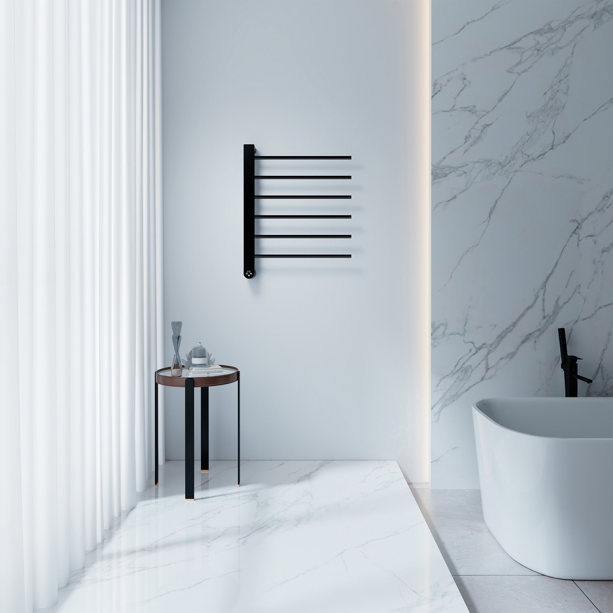 FERONA Horizontal Heated Towel Rack with Smart Temperature and Timer Settings
