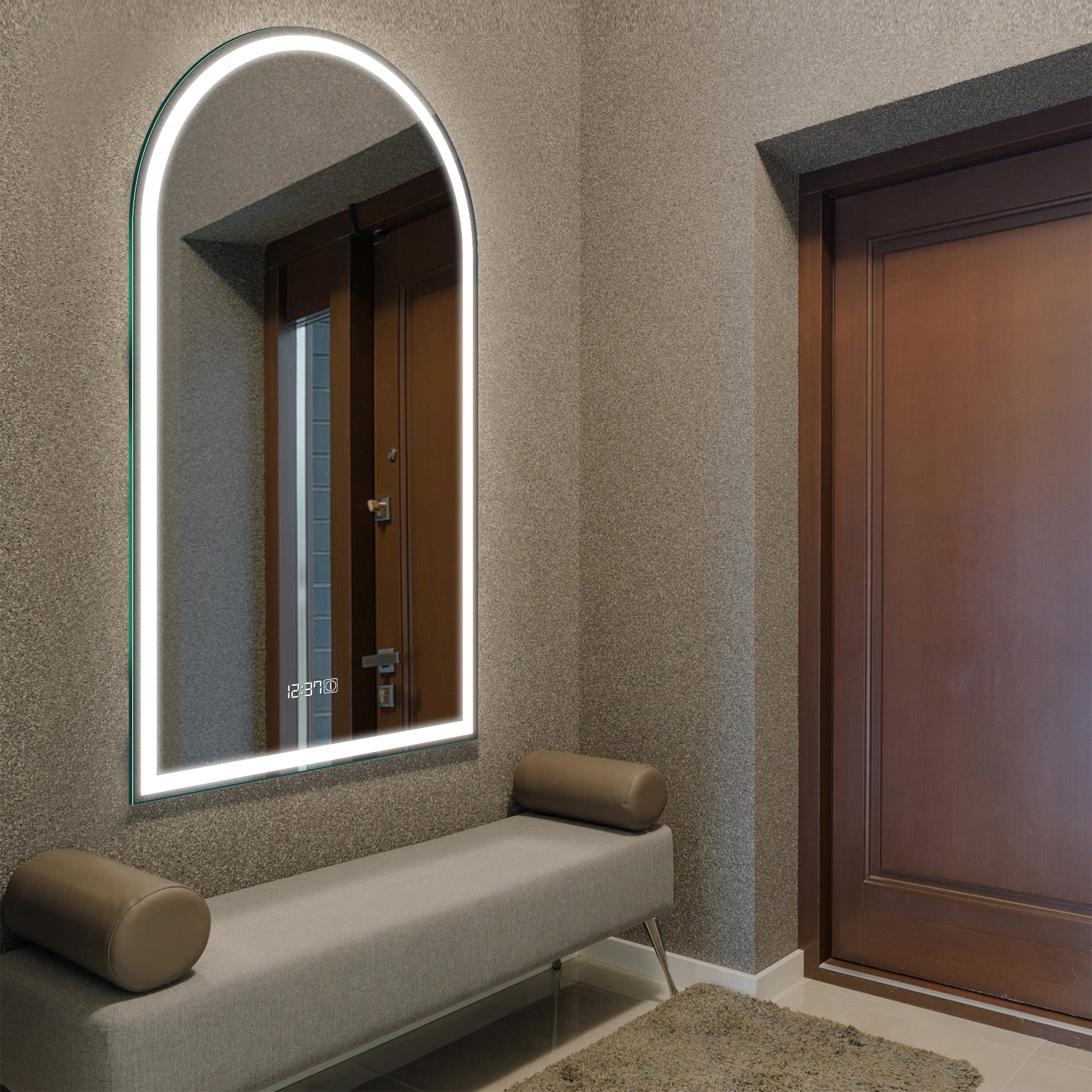 IYRA Arched Custom LED Mirror with Frosted Panel