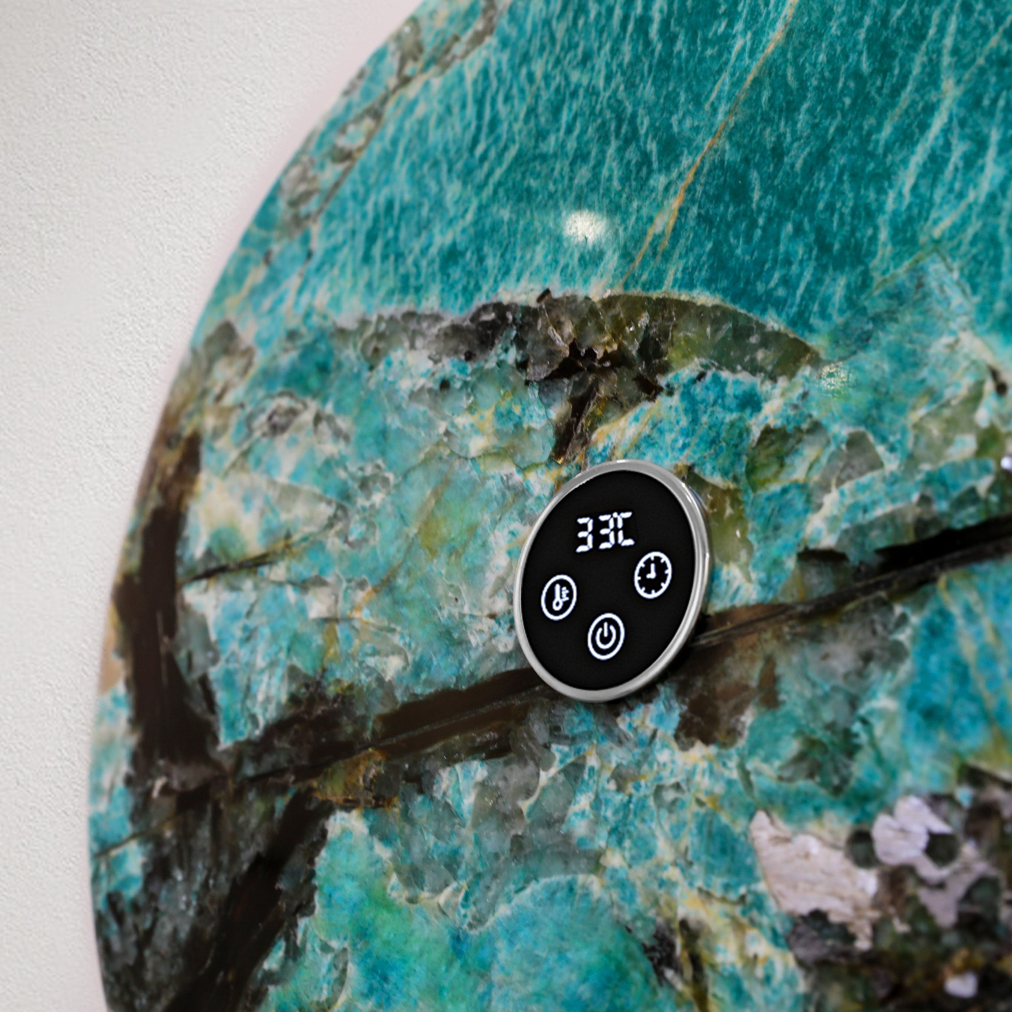 VERDARA Marble Heated Towel Rack with Carbon Fiber and Timer Control