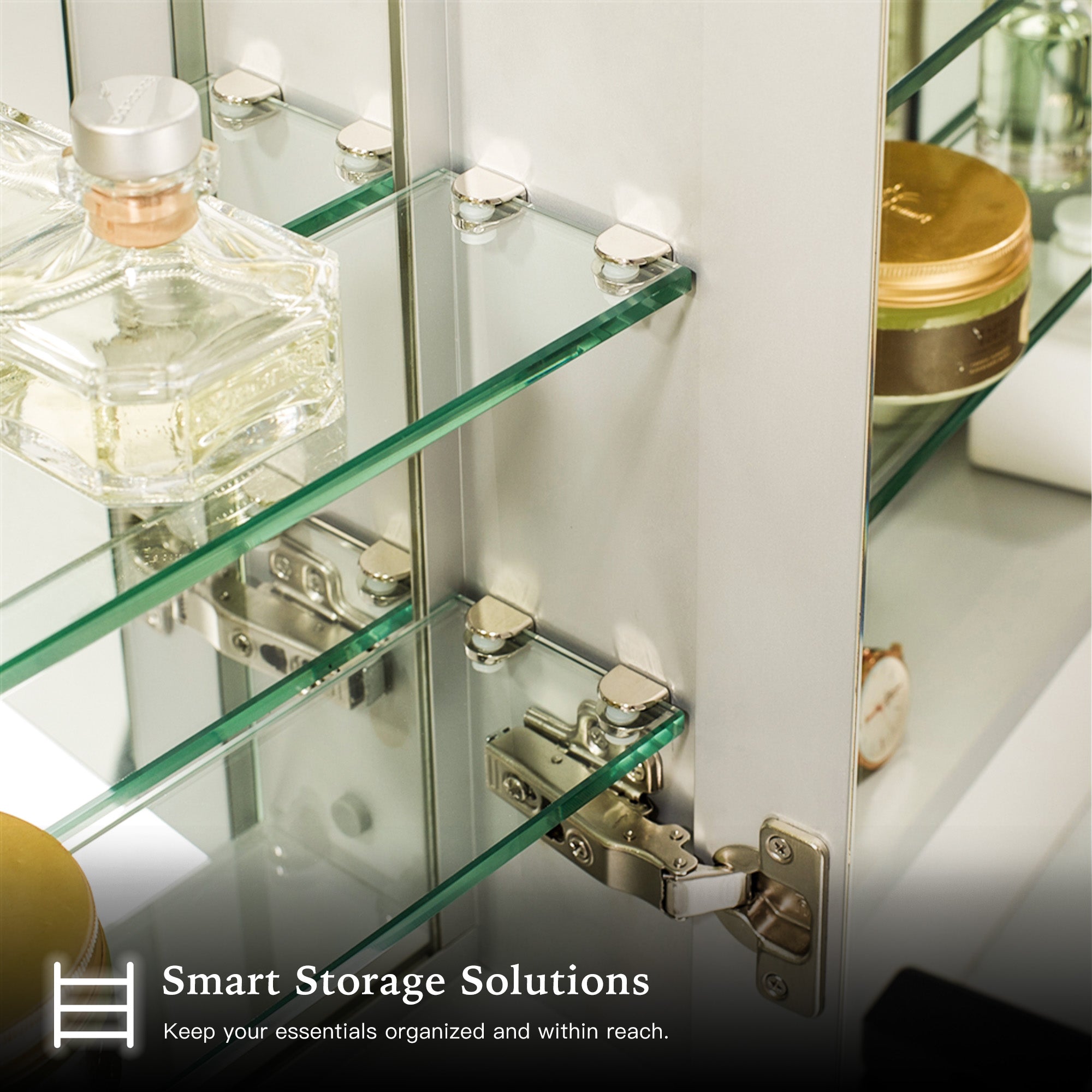 VIREAL Custom LED Mirror Medicine Cabinet with Ambient Design