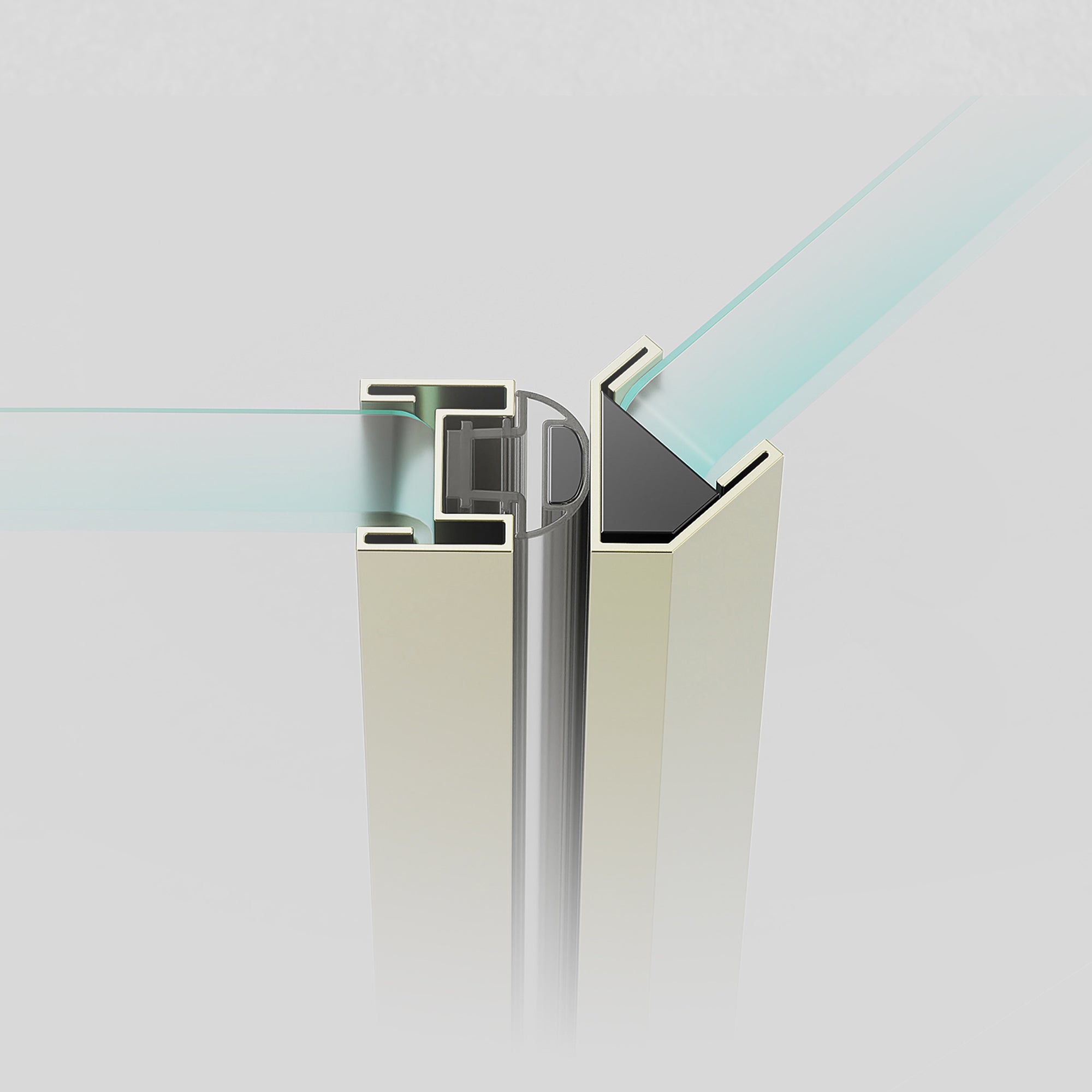 GLACIEN Customize U-Line Shower Door with Ultra Clear Glass